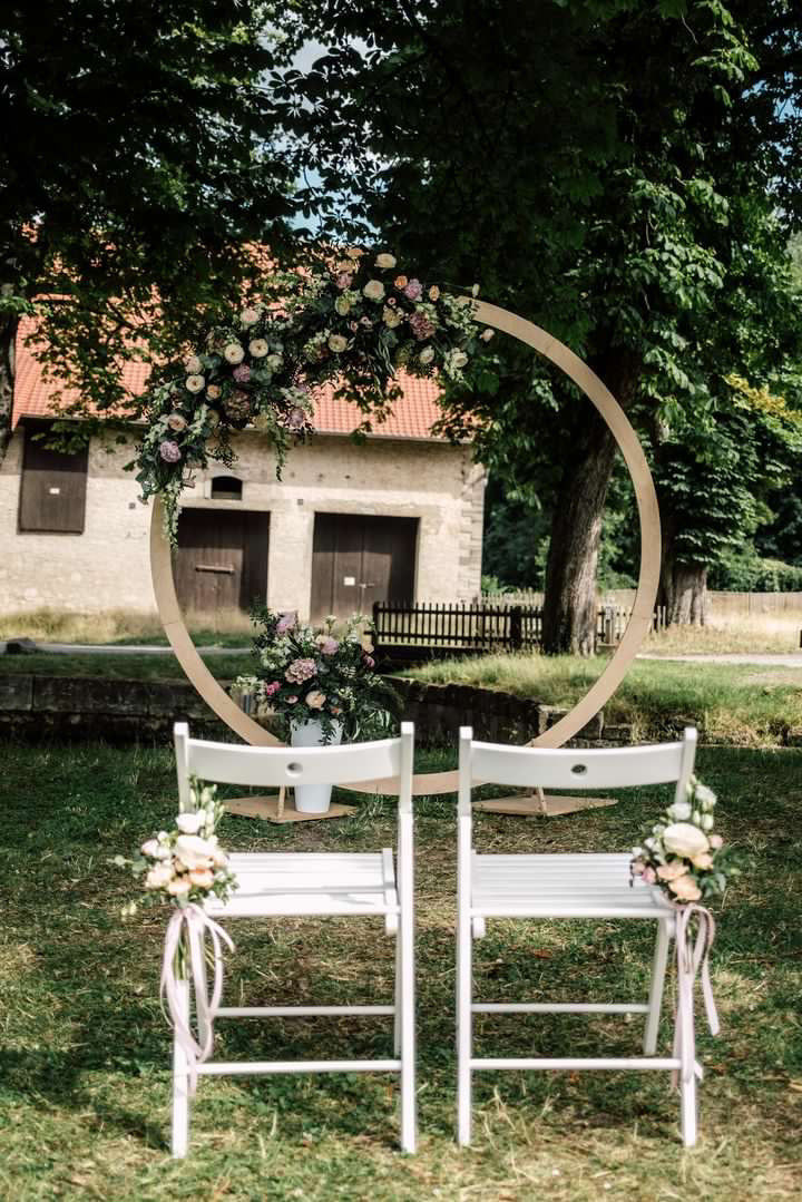 Traubogen aus Holz, rund, Durchmesser 200 cm