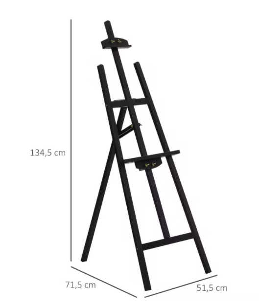 Holzstaffelei, Farbe Weiß oder Schwarz, exkl. Kreidetafel
