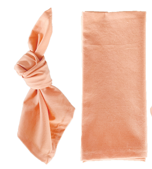 Serviette aus Baumwolle, erhältlich in 8 Farben: Salbei/Grau/Rosa/Schwarz/Petrol/Terracotta/Pfirsich/Champagner