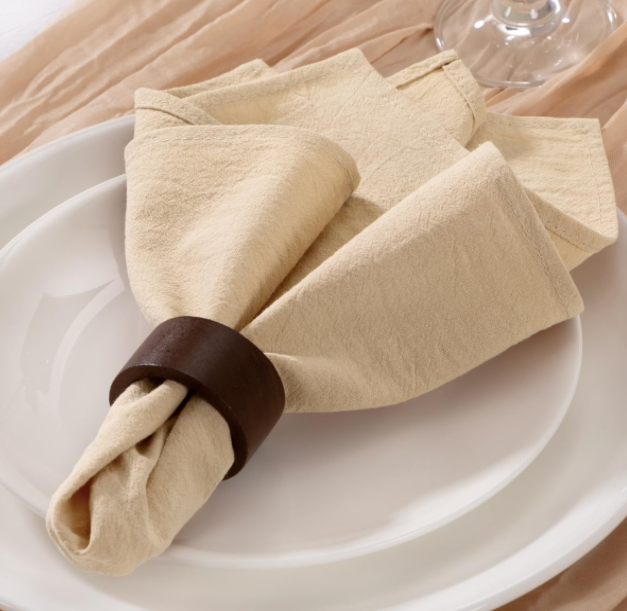 Serviette aus Baumwolle, erhältlich in 8 Farben: Salbei/Grau/Rosa/Schwarz/Petrol/Terracotta/Pfirsich/Champagner