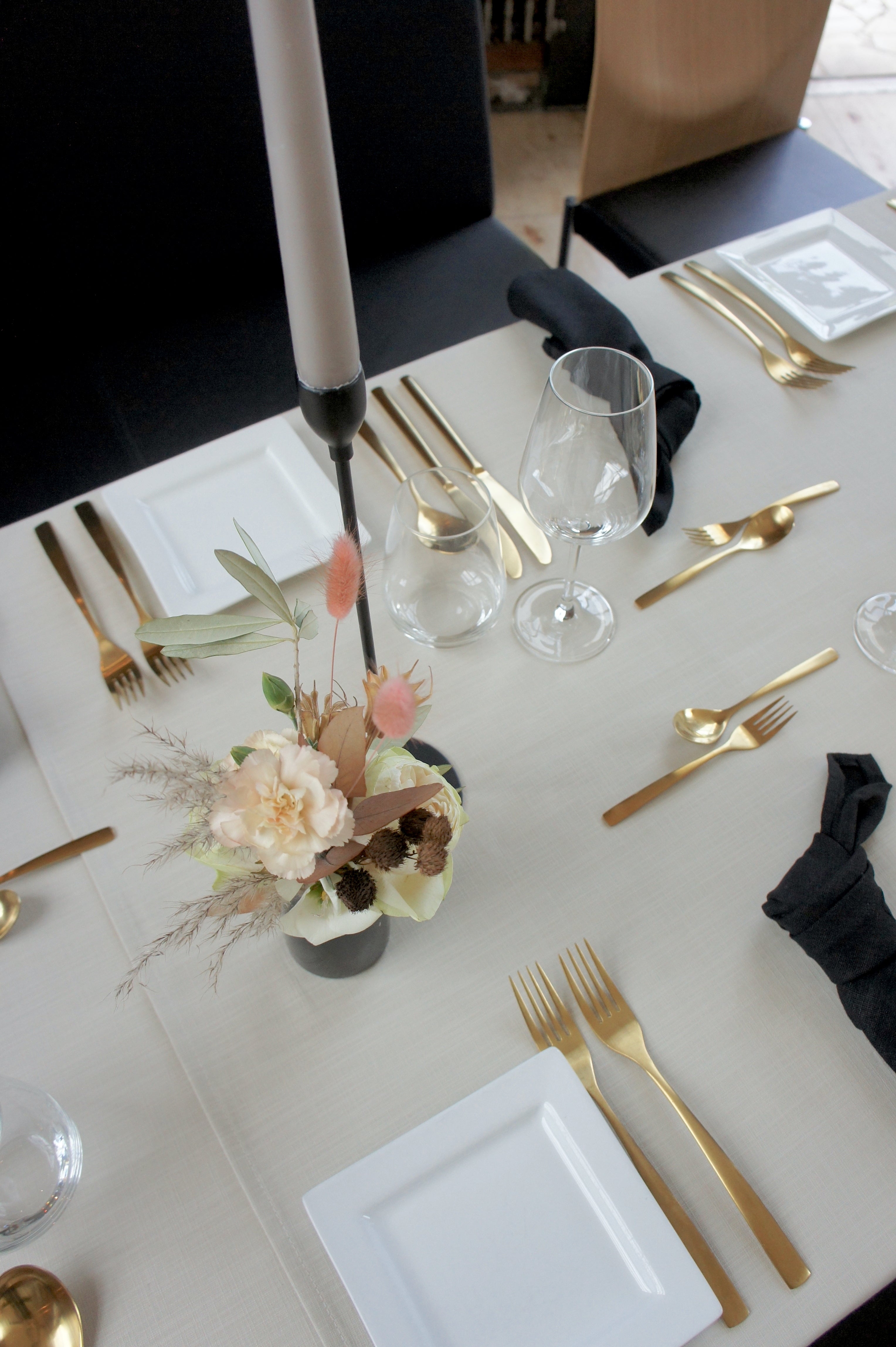 Tischdecke aus Baumwolle, Farbe Sahara Light