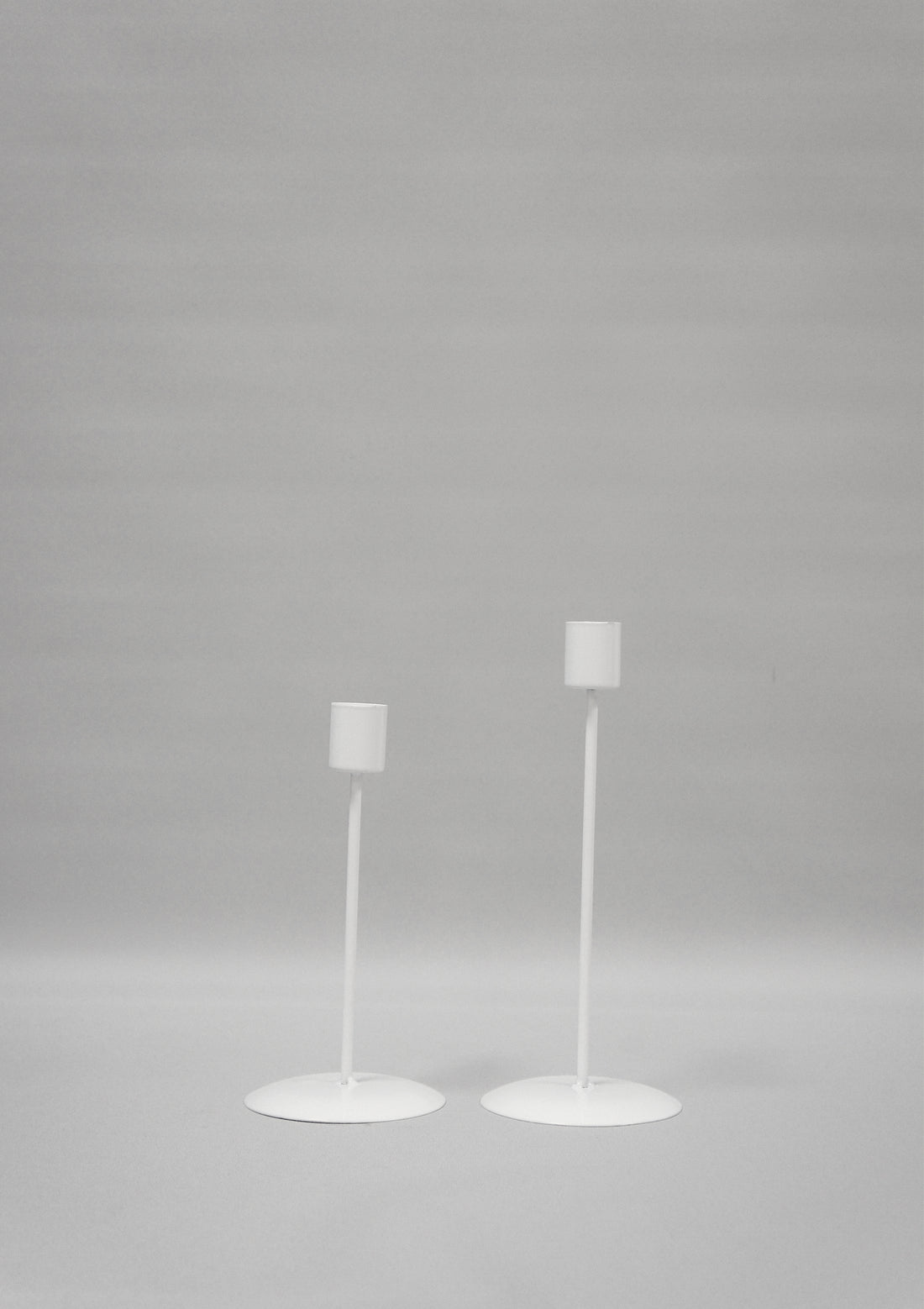 Kerzenhalter "Just White", 2er Set, Farbe Weiß, glänzend