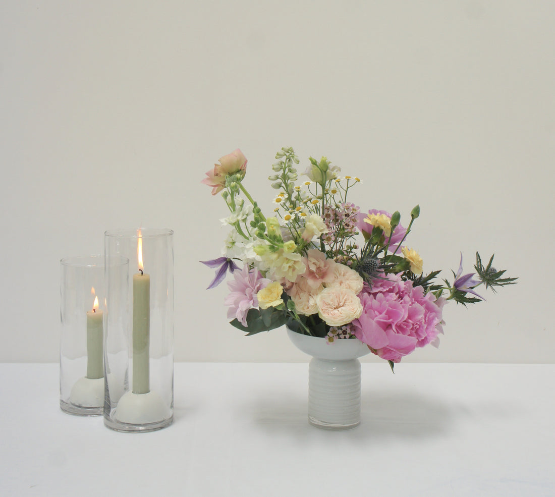 Schalenvase, Milchweiß, in 2 Größen