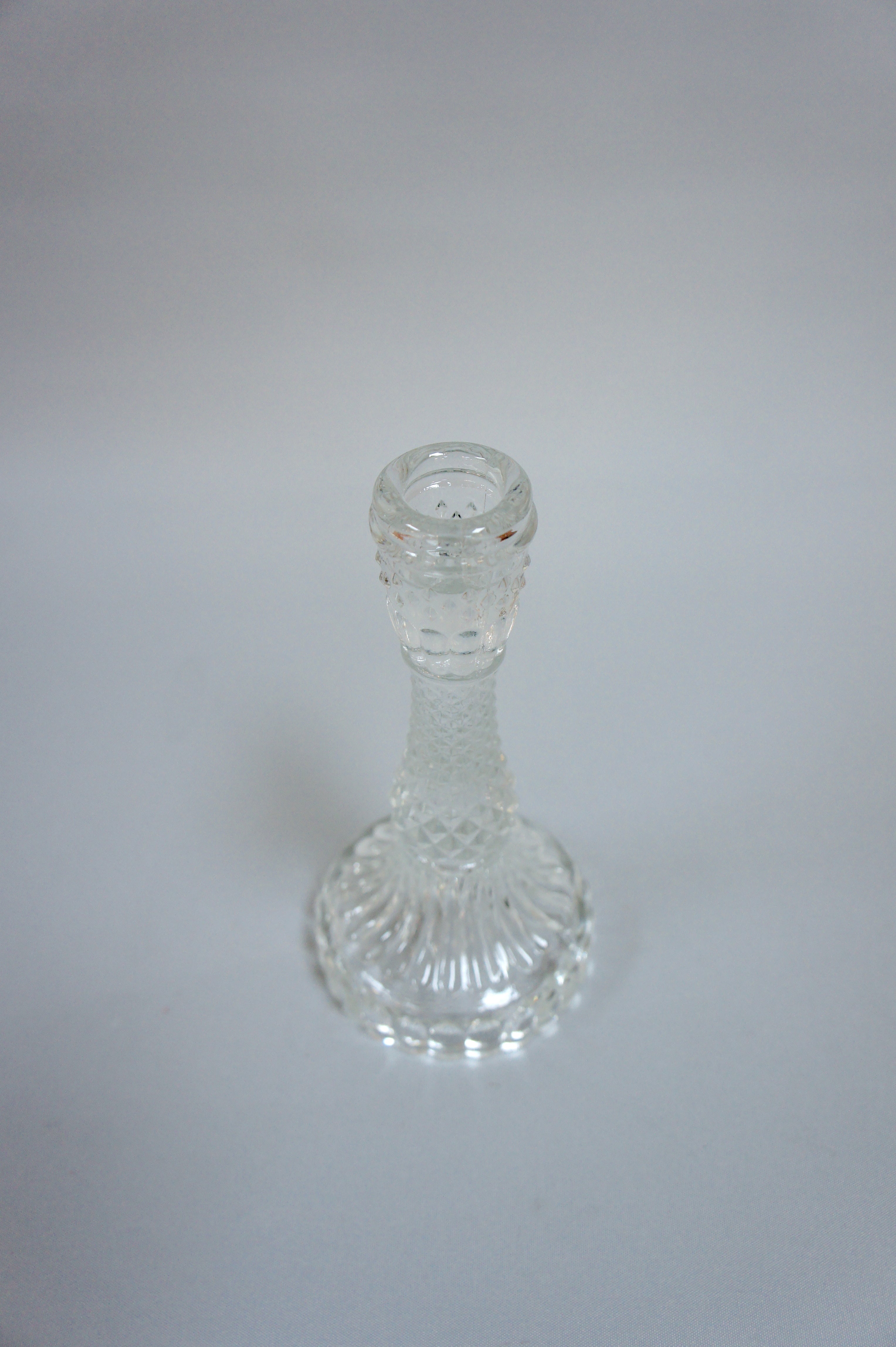 Kerzenhalter aus Glas gemustert, 2er-Set