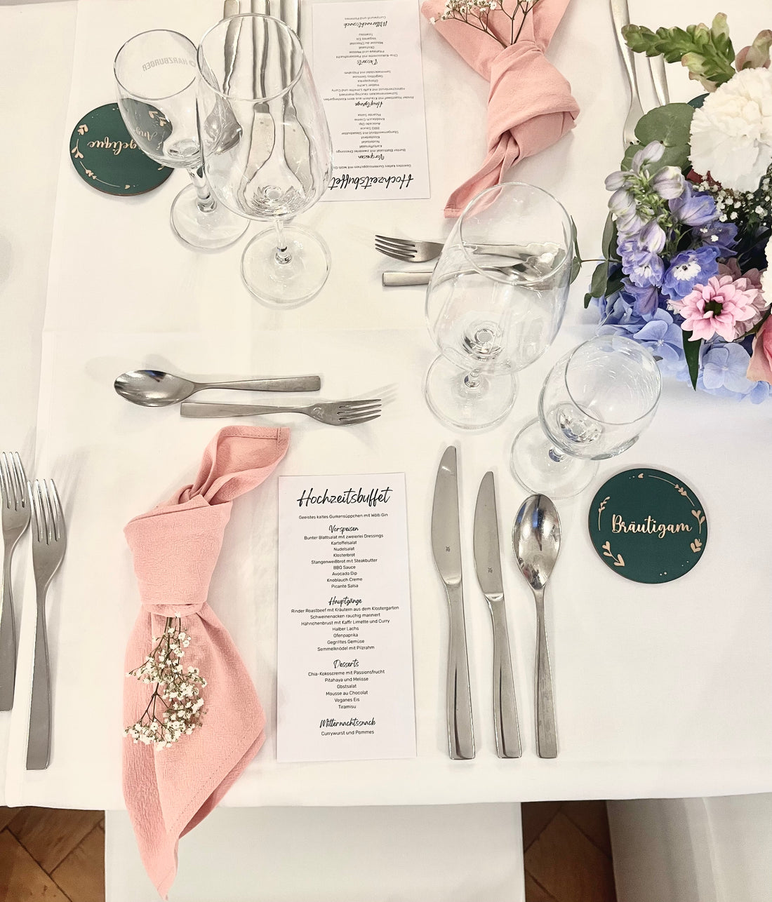 Serviette aus Baumwolle, erhältlich in 8 Farben: Salbei/Grau/Rosa/Schwarz/Petrol/Terracotta/Pfirsich/Champagner