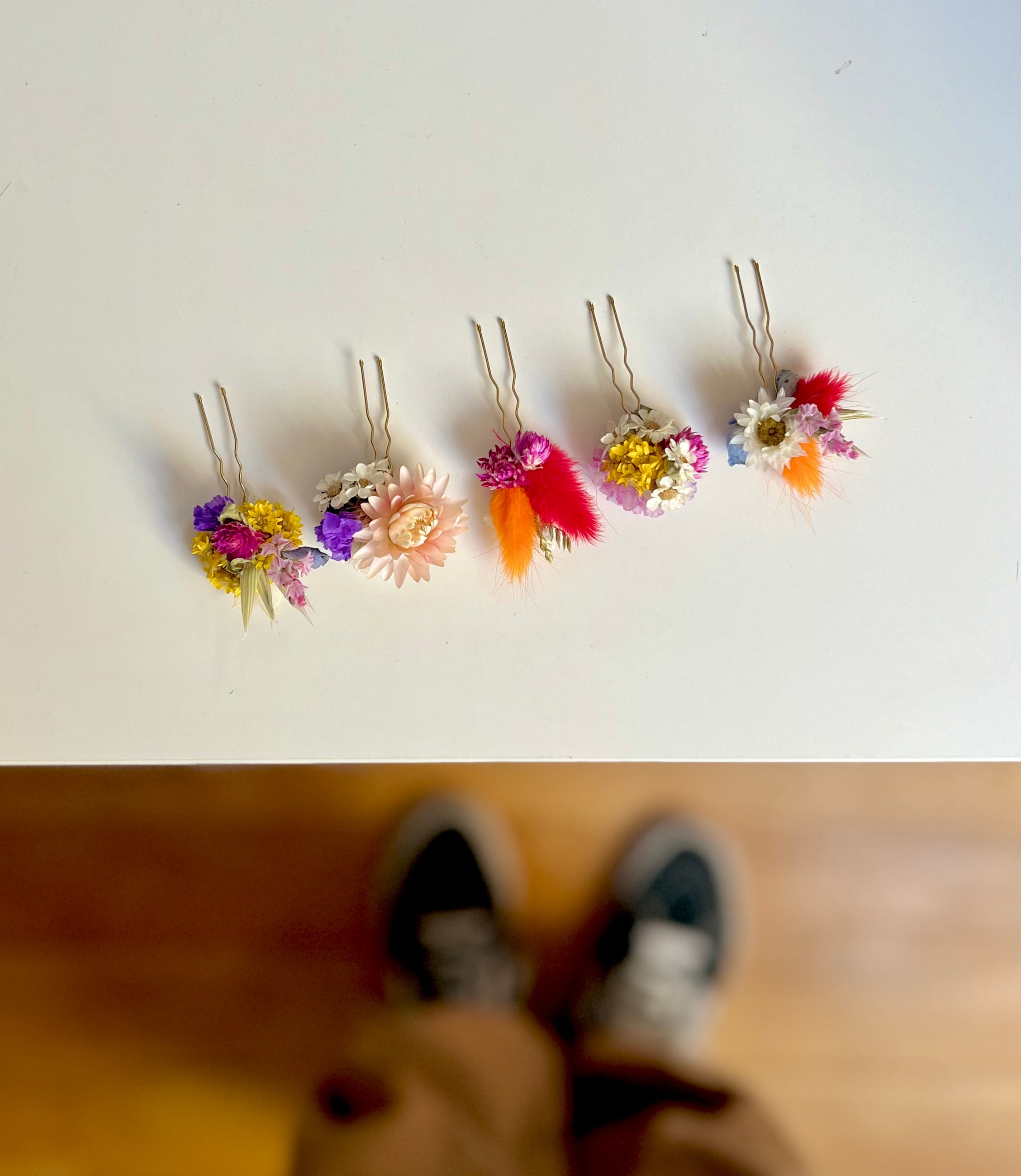 Floraler Haarschmuck, Haarnadeln 5 Stck., BUNTE TAGE