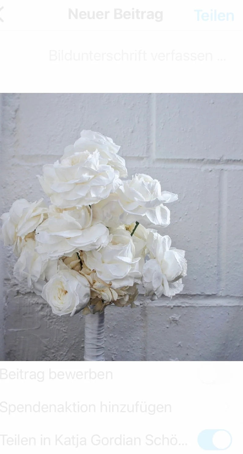 "MONO ROSE", Brautstrauss, Bridebouquet, stabilisierte Rosen, Infinity Roses