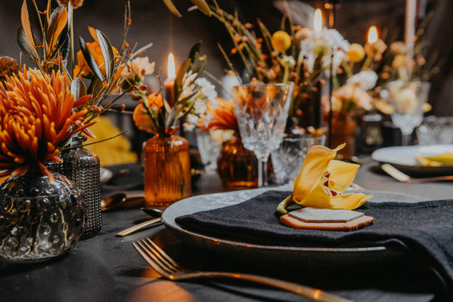 Glasvase, in 2 Farben: Orange und Grau, erhältlich im Set, 2-tlg.