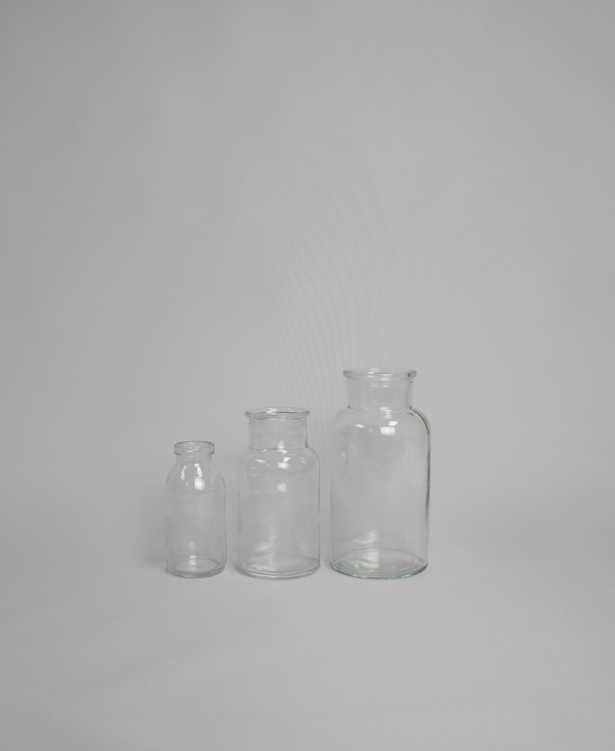 Apothekerflasche, Klarglas, in 3 Größen erhältlich