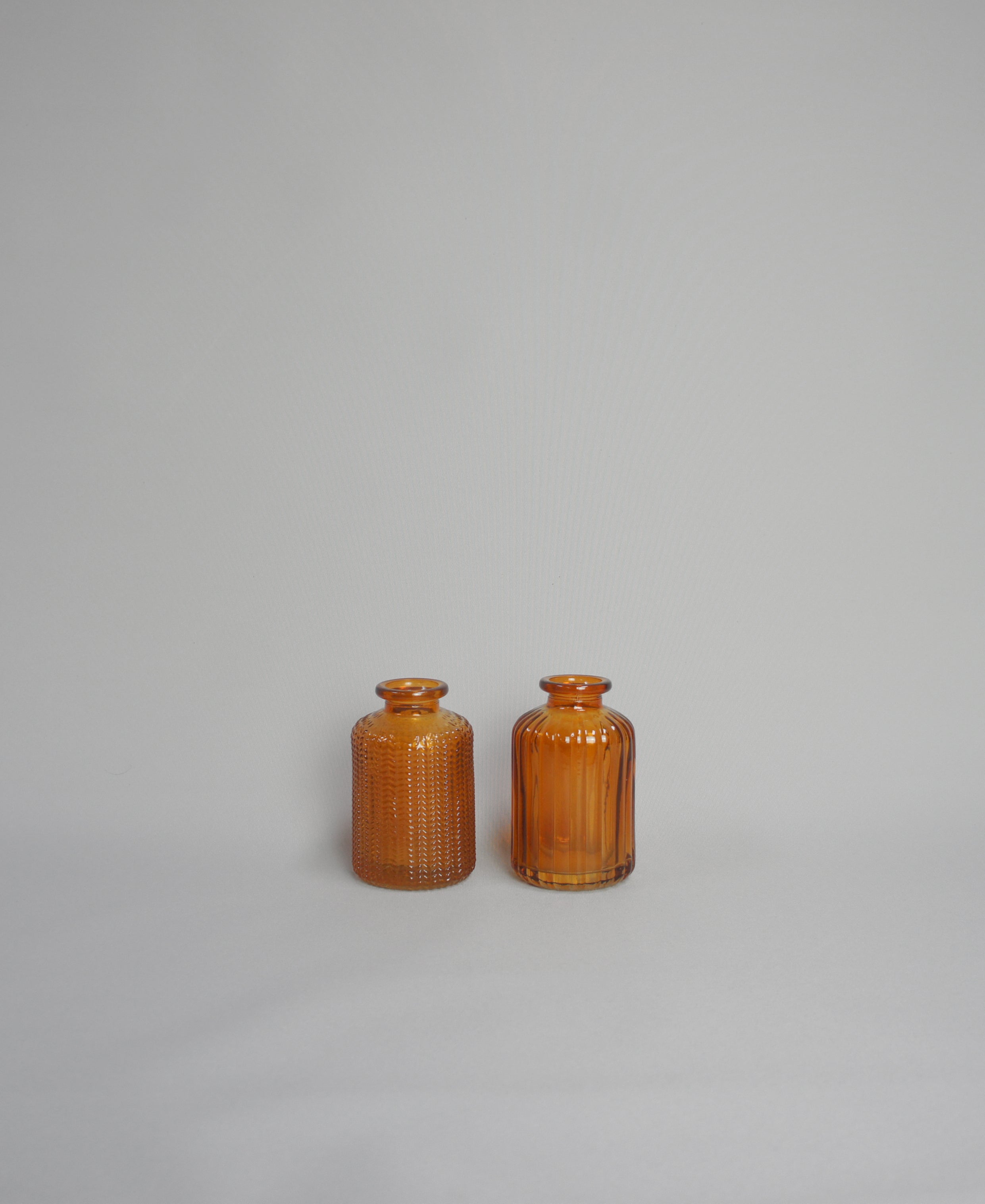 Glasvase, in 2 Farben: Orange und Grau, erhältlich im Set, 2-tlg.