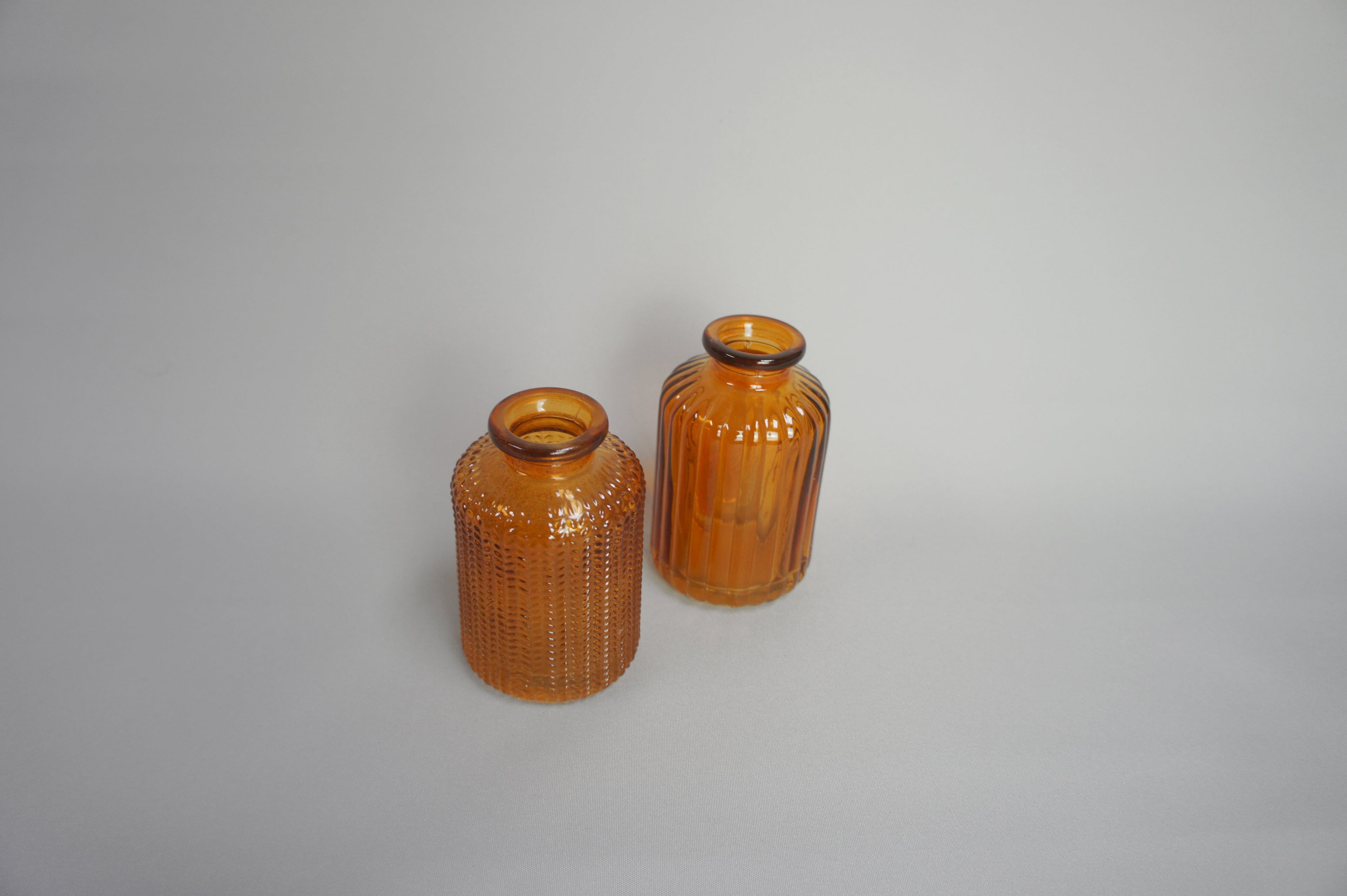 Glasvase, in 2 Farben: Orange und Grau, erhältlich im Set, 2-tlg.