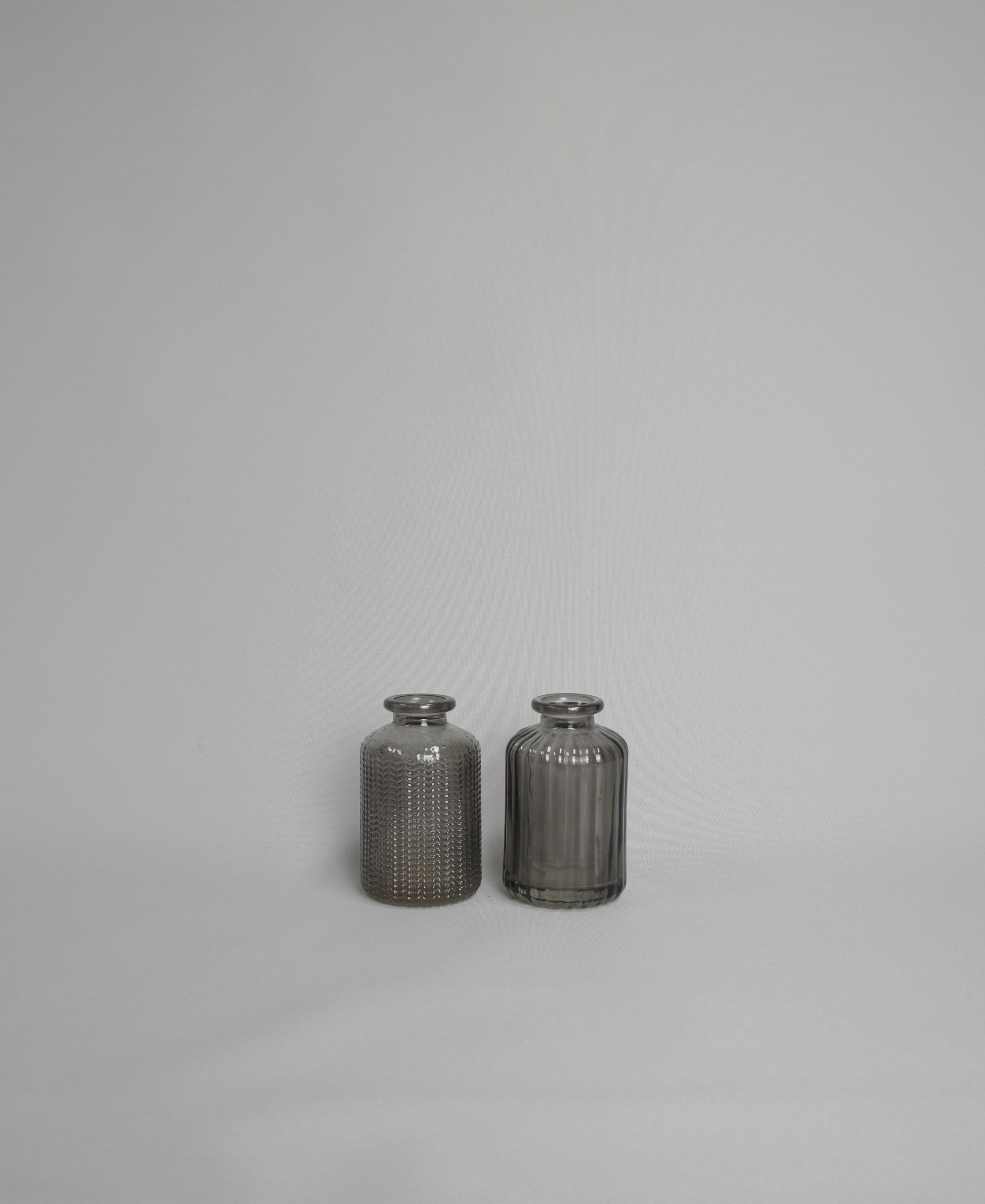 Glasvase, in 2 Farben: Orange und Grau, erhältlich im Set, 2-tlg.