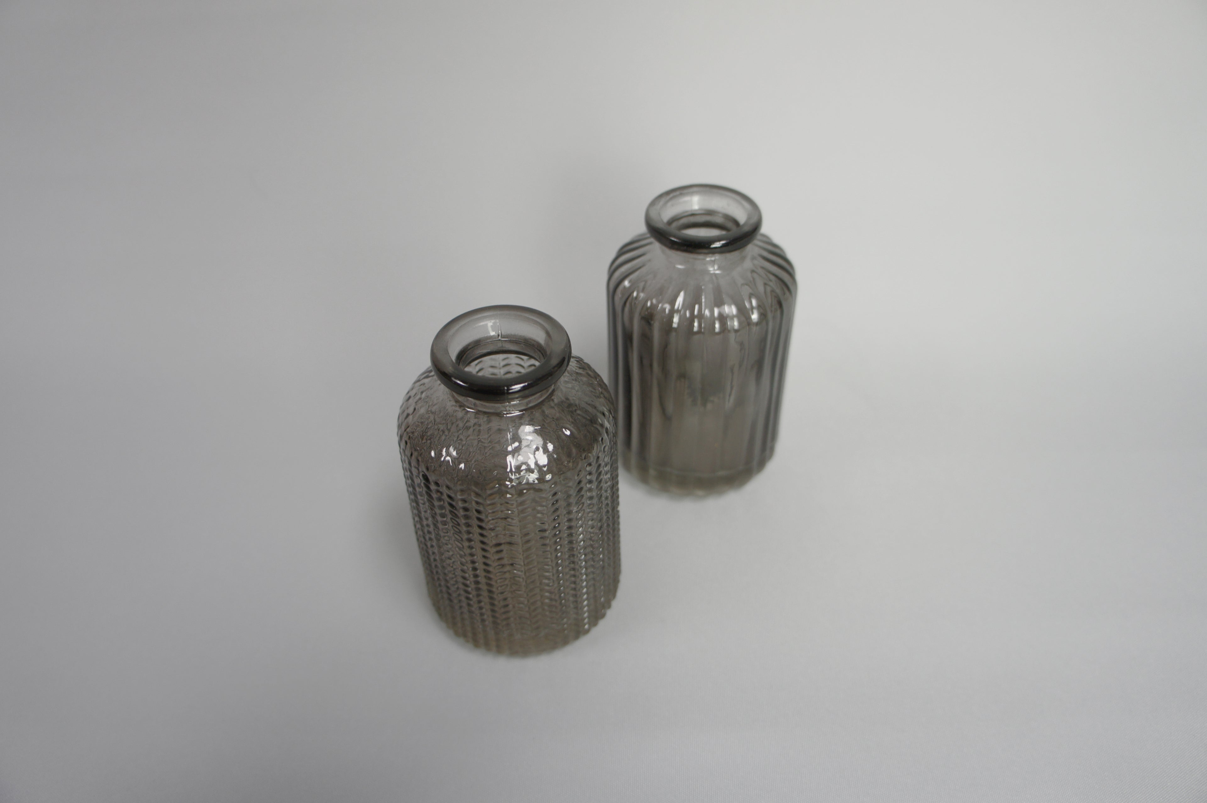 Glasvase, in 2 Farben: Orange und Grau, erhältlich im Set, 2-tlg.