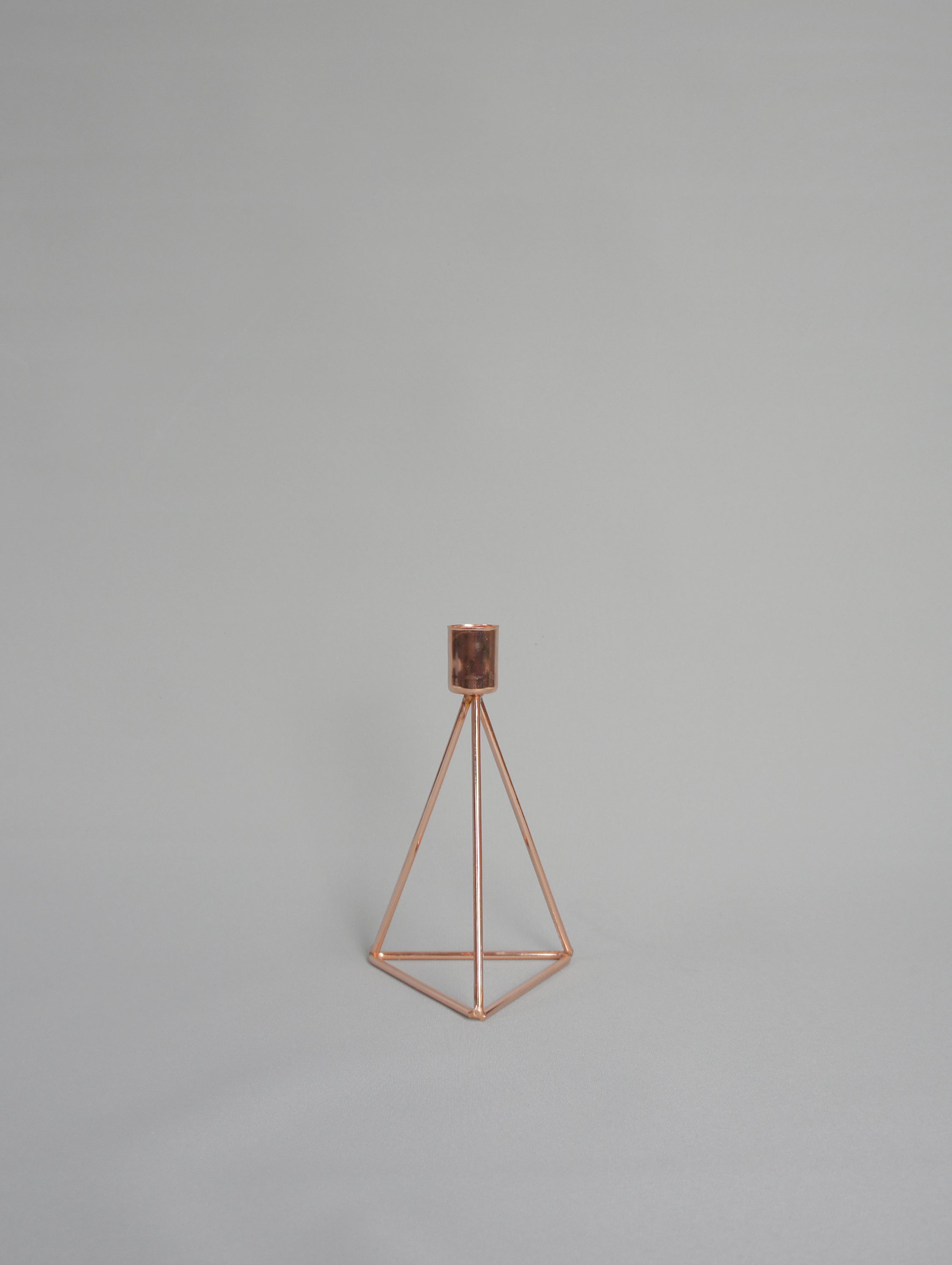 Kerzenhalter "Geo", 2er Set, Farbe Roségold