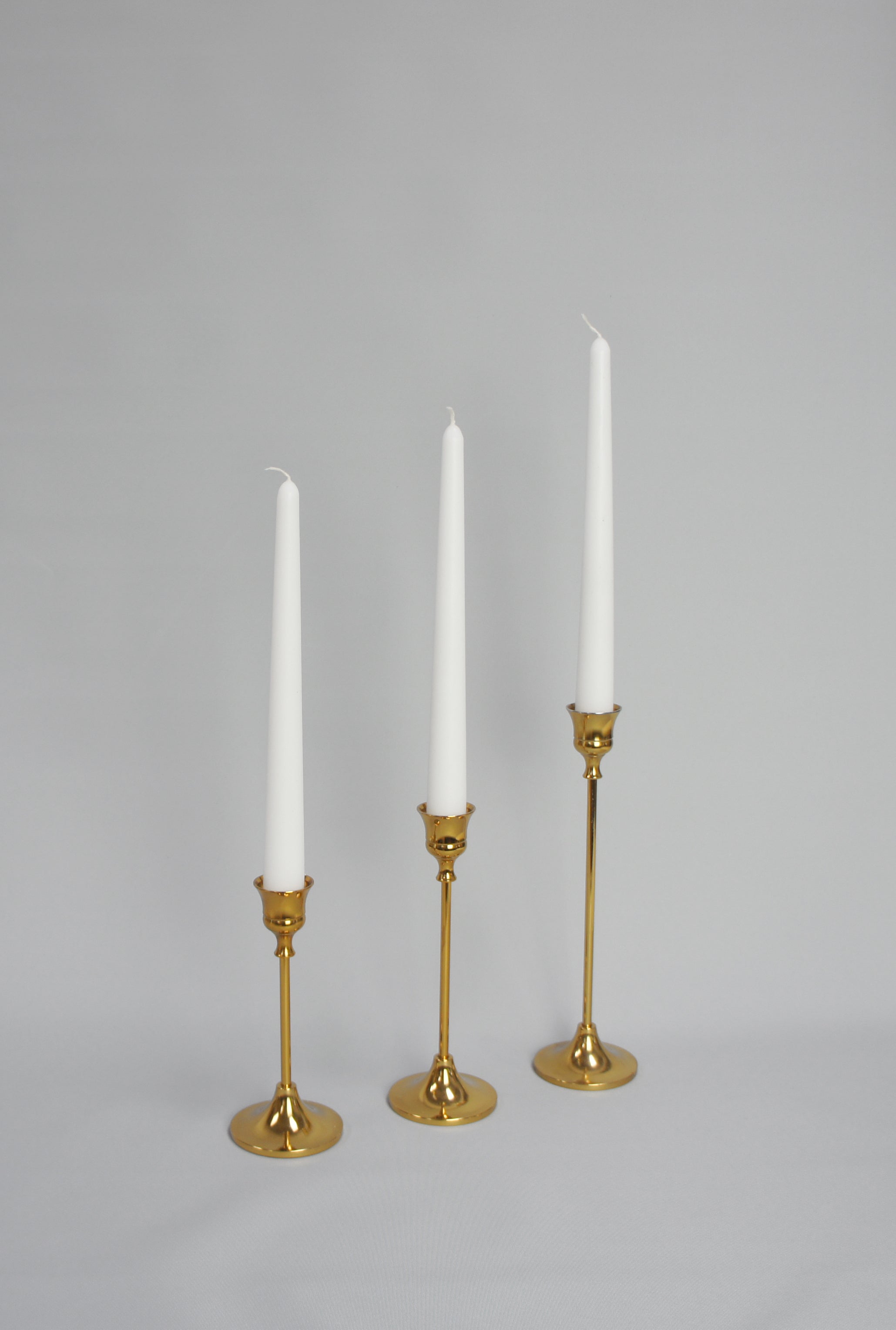 Kerzenhalter-Set, 3-tlg., Farbe Gold glänzend