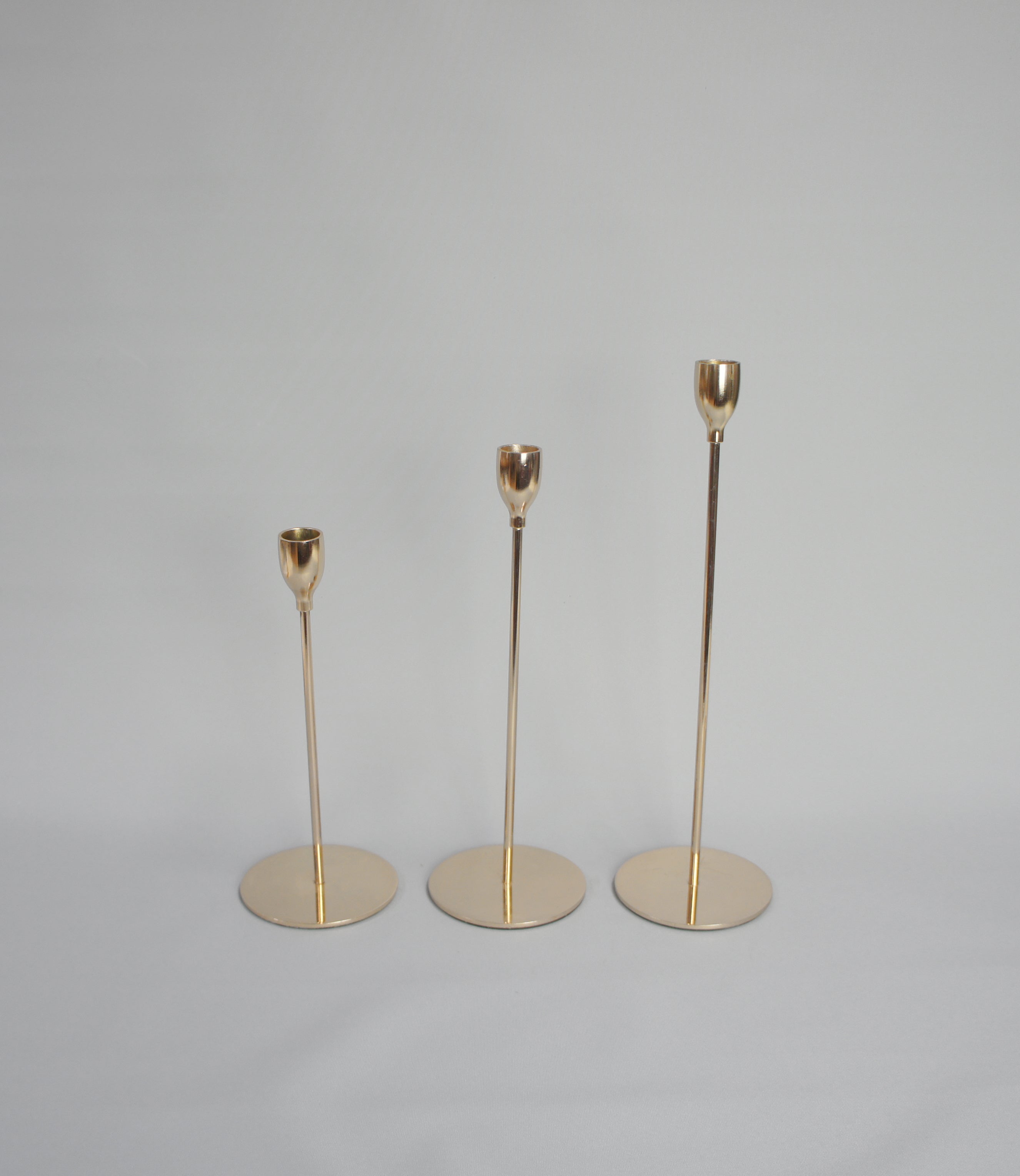 Kerzenhalter-Set, 3-tlg., Farbe Rotgold