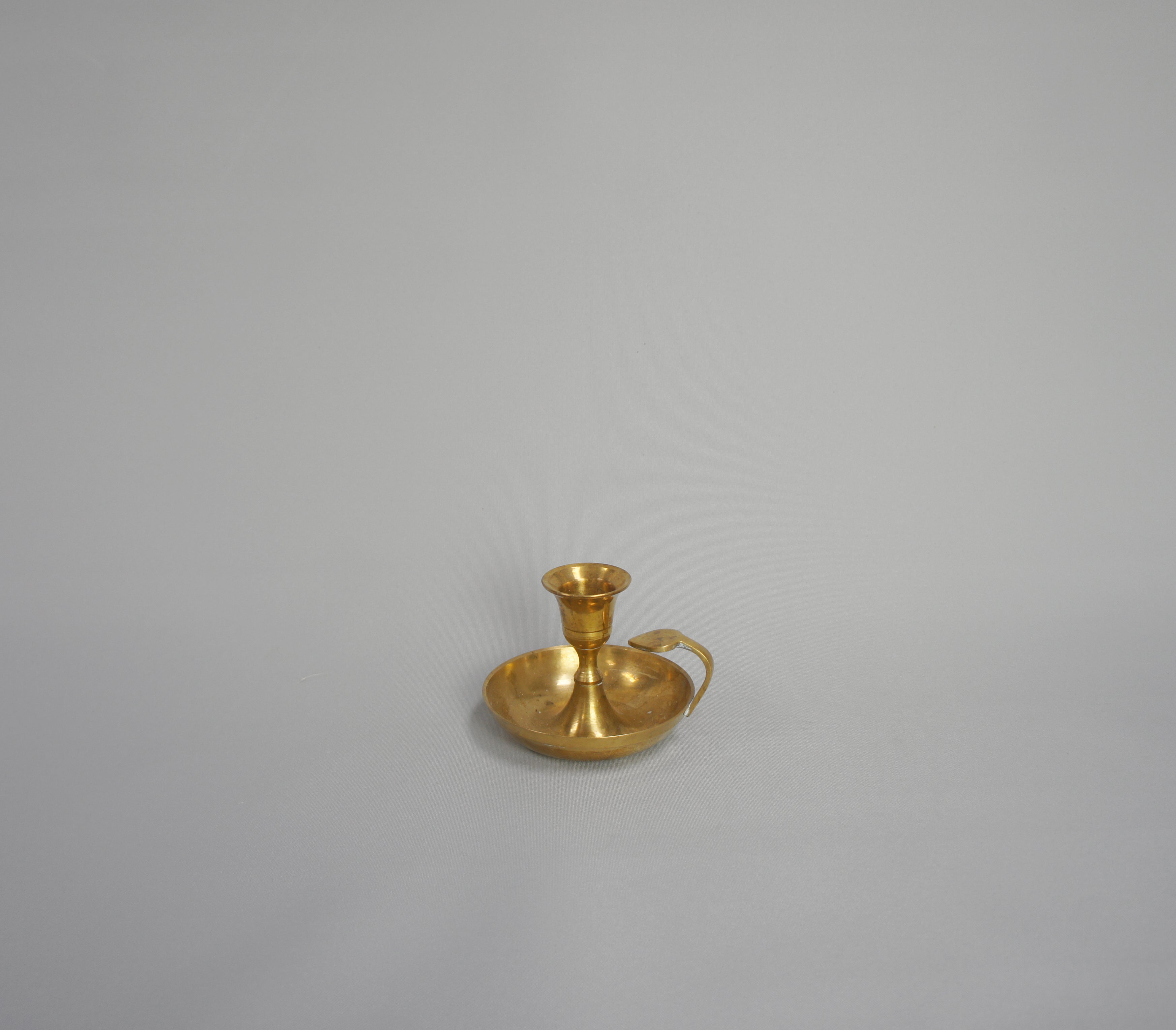 Kerzenhalter mit Griff, Farbe Gold