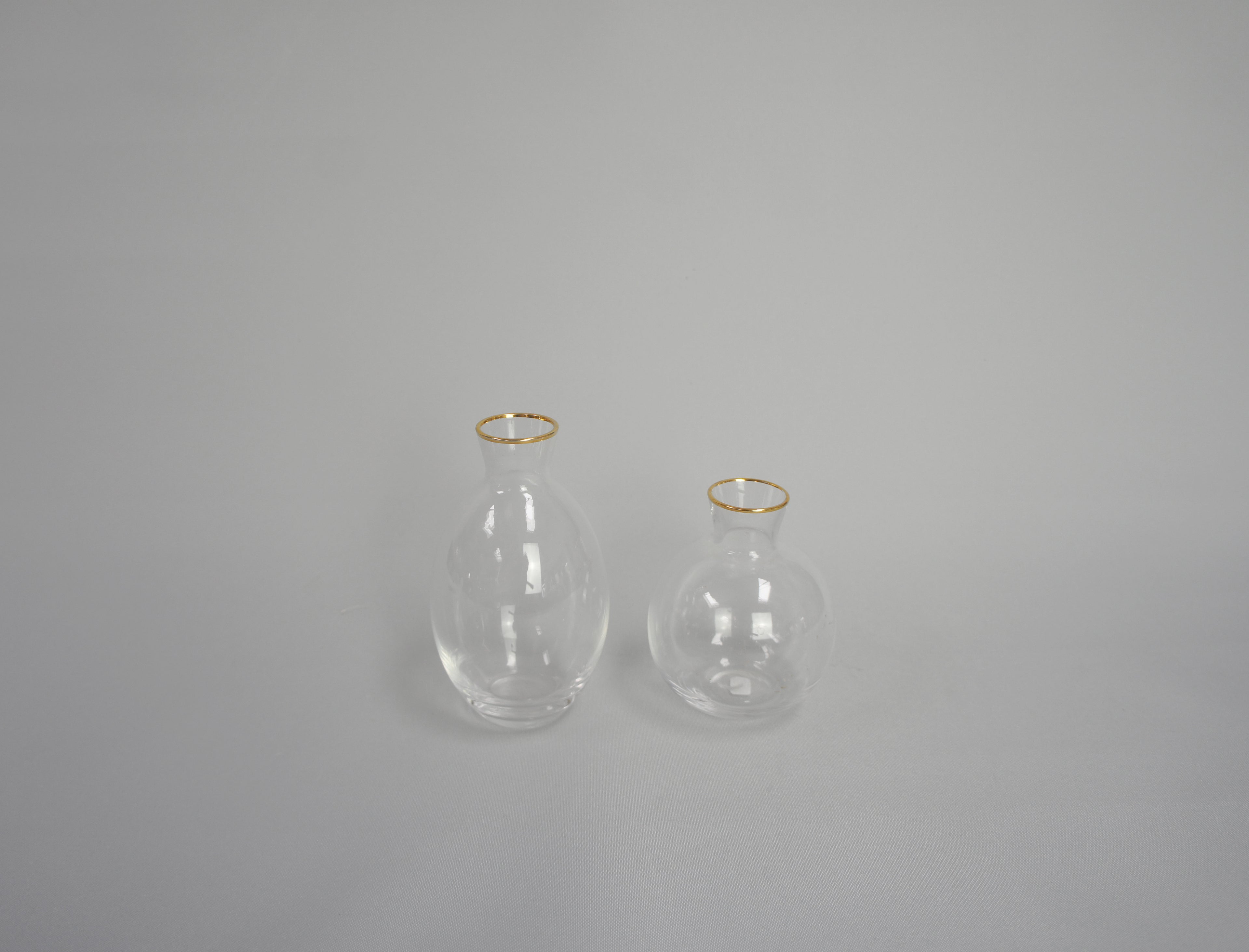 Glasvase Goldrand