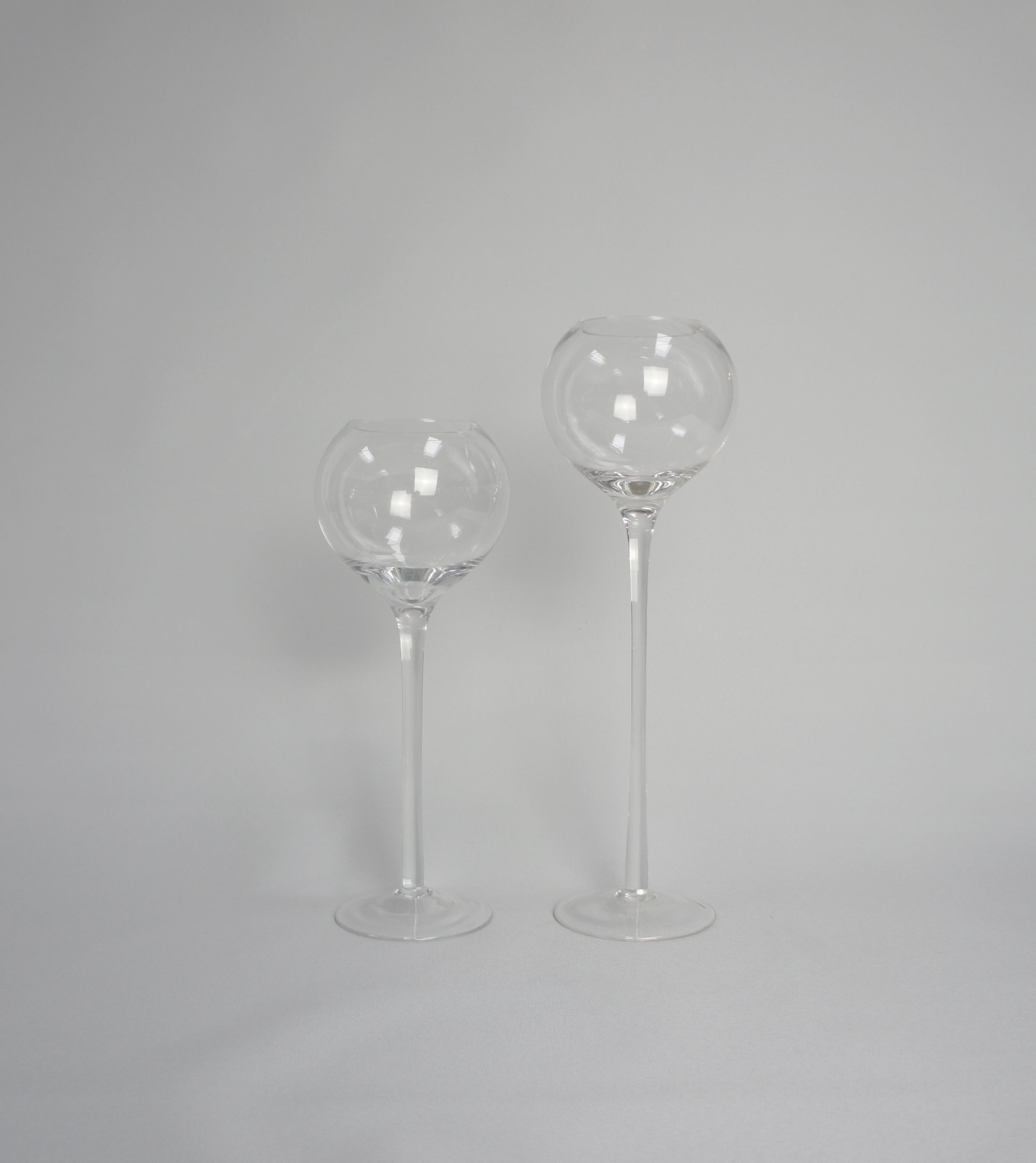 Kerzenglas, Kugel auf Stiel-Set, 2-tlg. in versch. Höhen