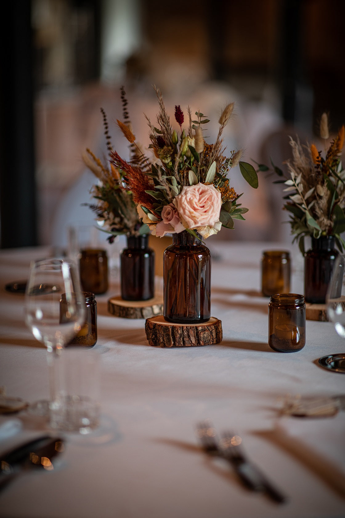 Apothekerflasche, Farbe braun, zylindrisch mit Weithals, in 2 Größen erhältlich