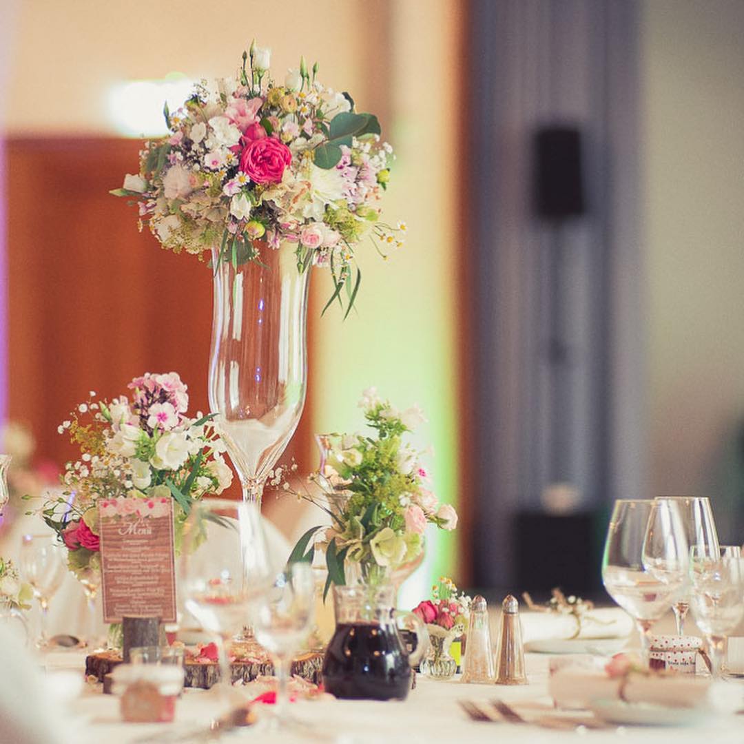 Glaspokal/Vase, Höhe 60 cm