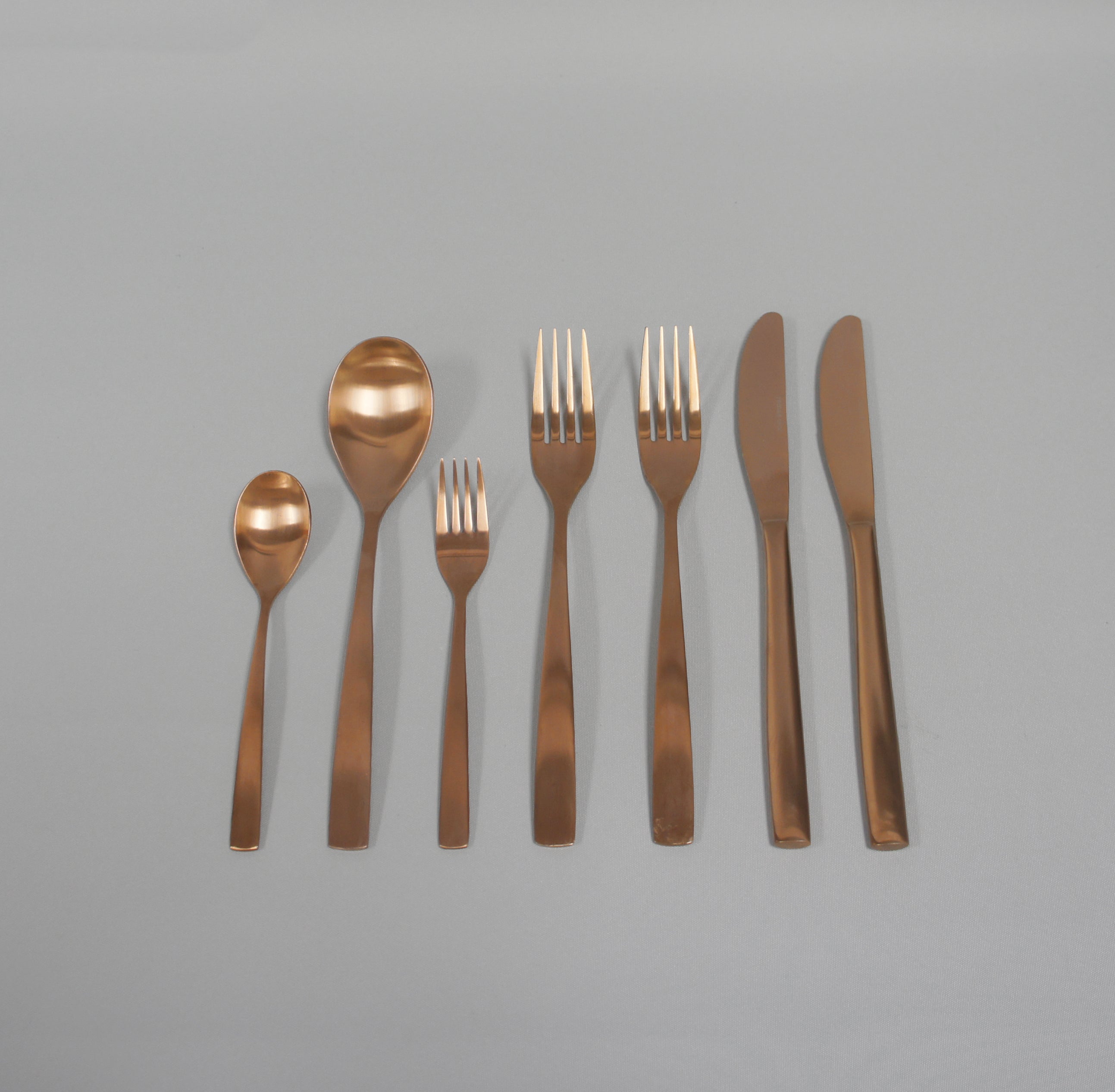 Besteck, Farbe Kupfer, Serie Barcelona, Einzelteile oder Set