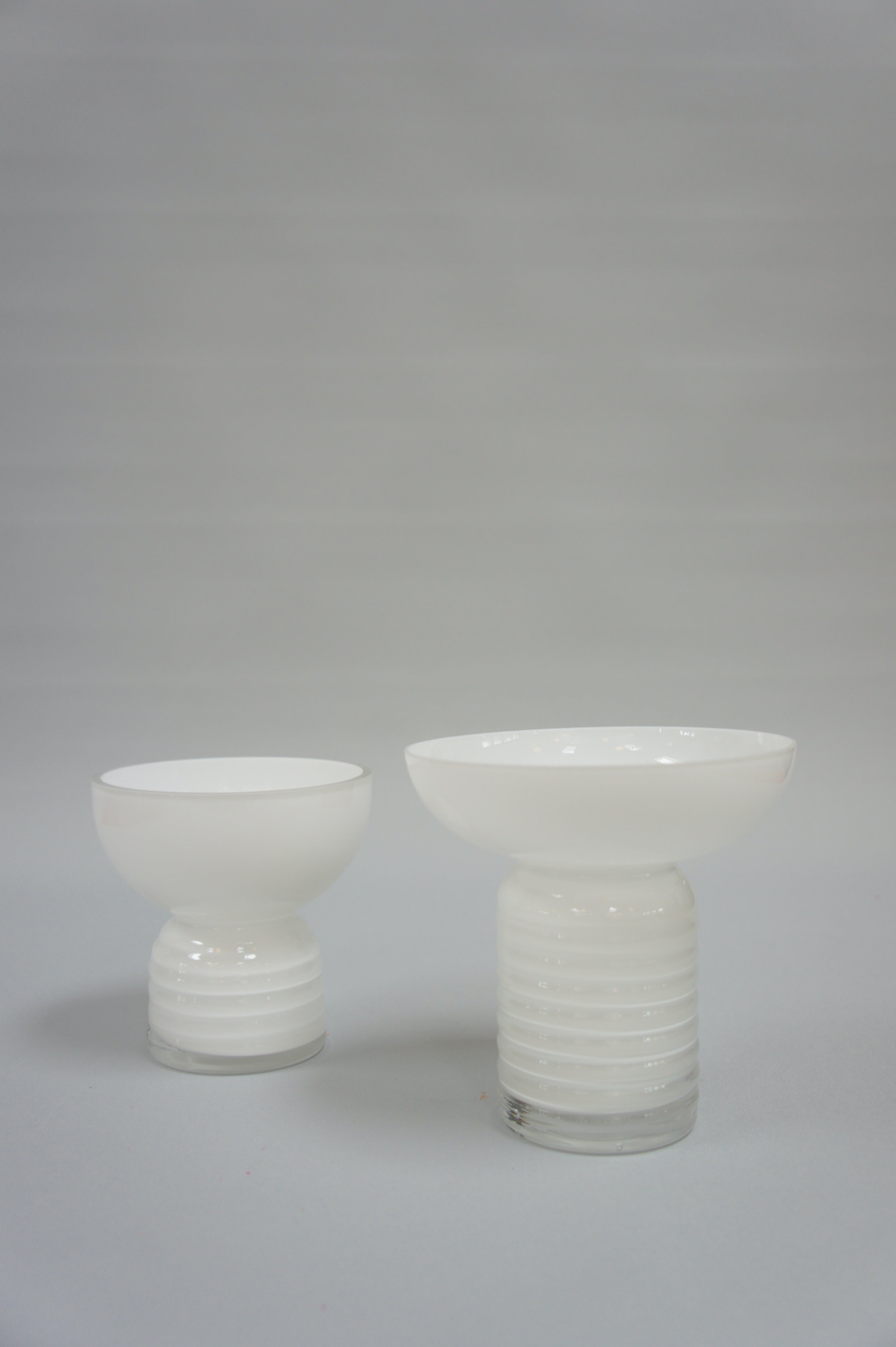 Schalenvase, Milchweiß, in 2 Größen