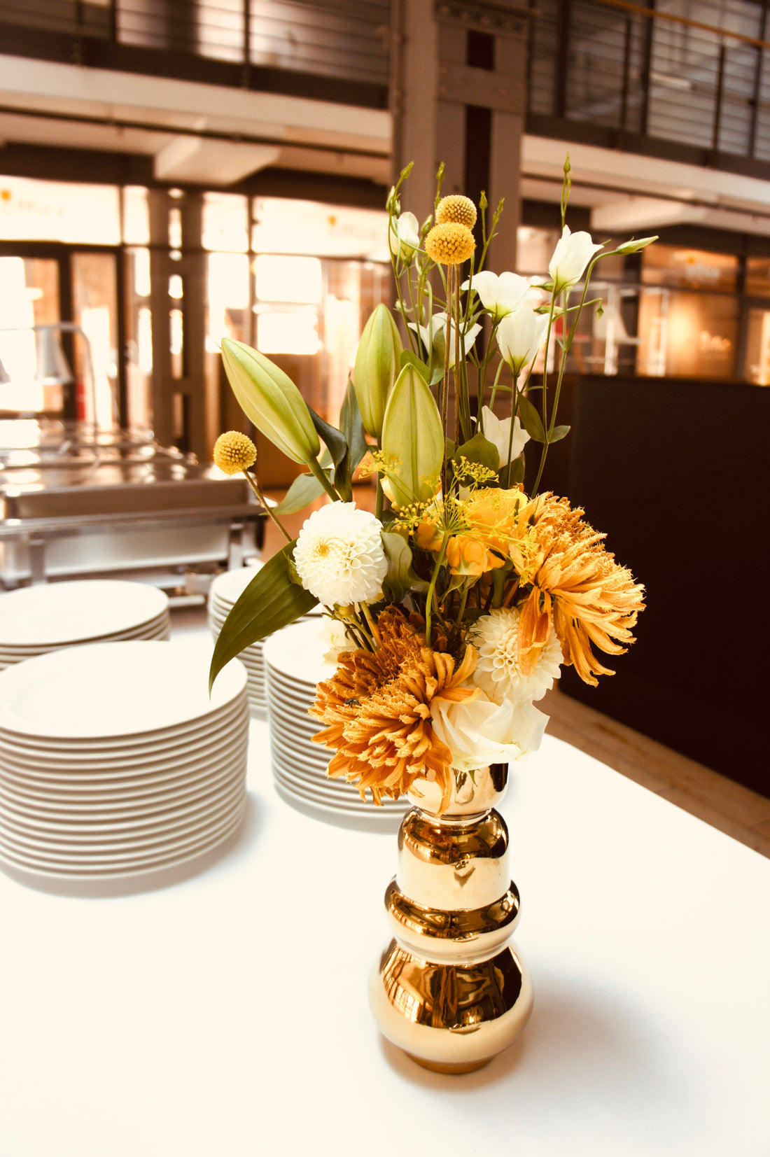 Glasvase, Farbe Gold Metallic in 2 Ausführungen