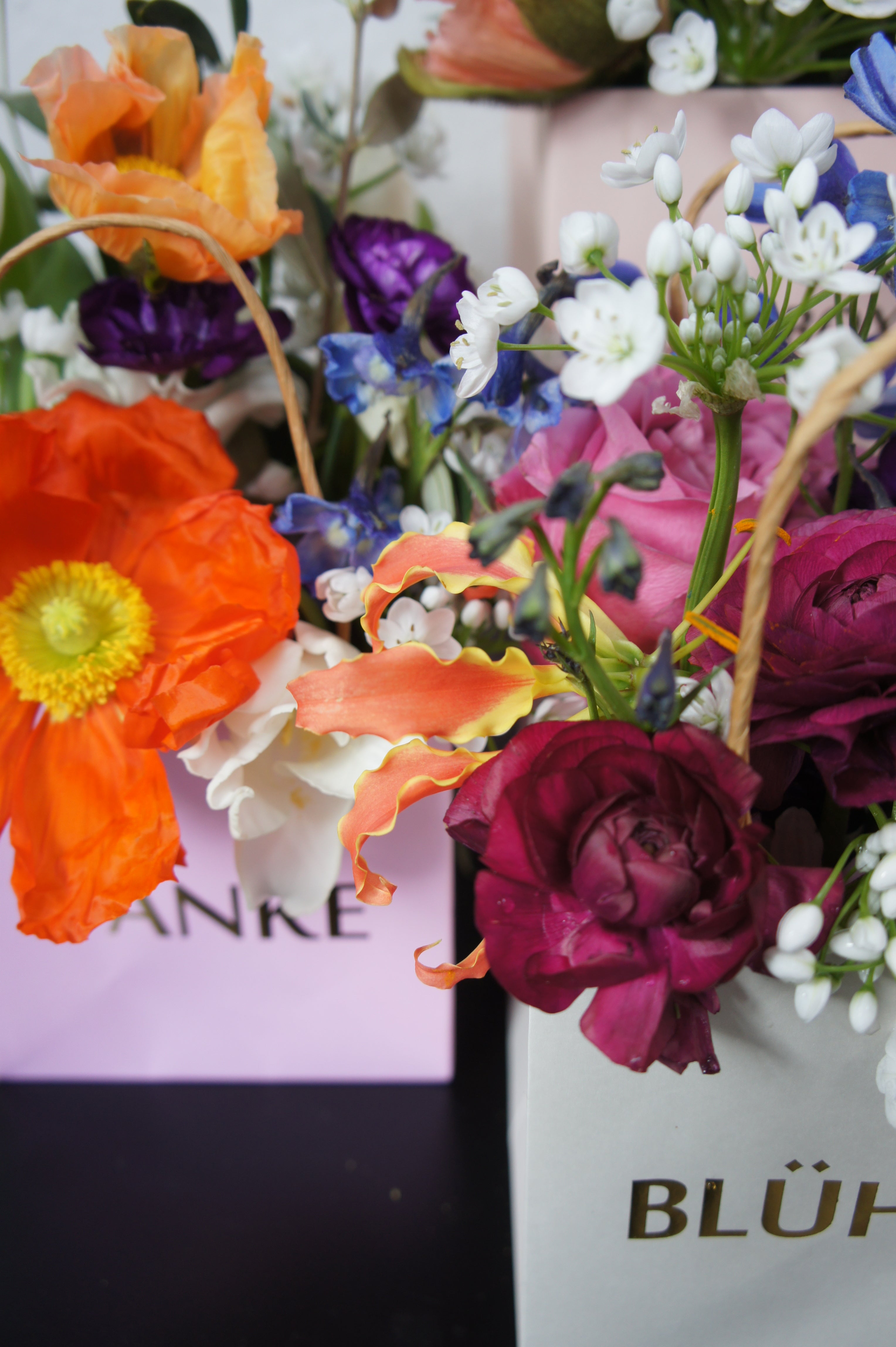 FRESH FLOWER BAG, inkl. Textaufdruck in Farbe Gold