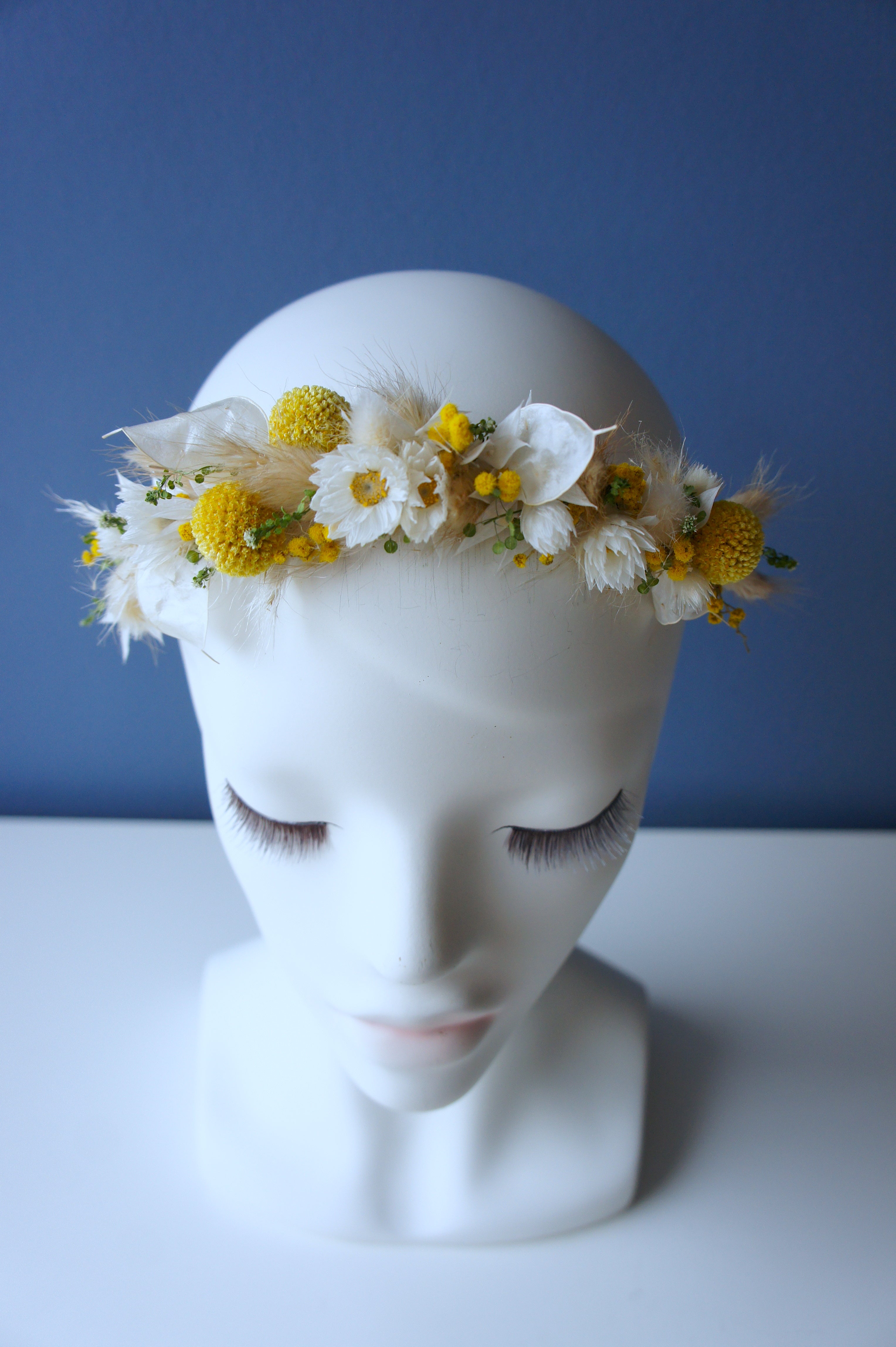 HELLO SUNSHINE Trockenblumenhaarkranz, Haarreif, Dried flower crown, Trockenblumen