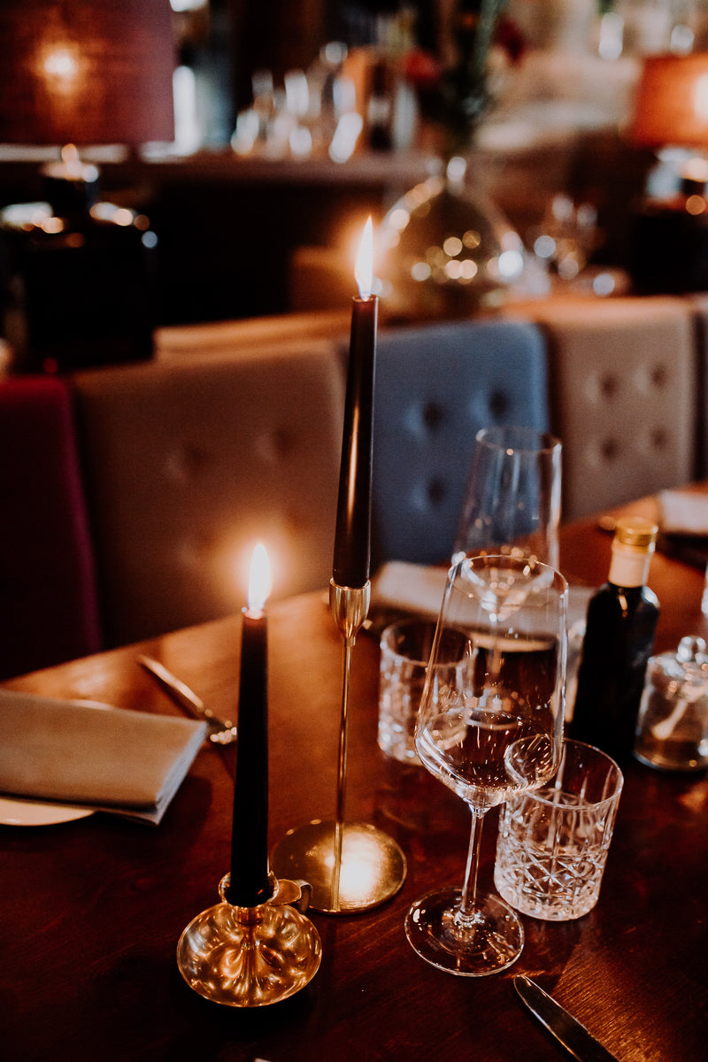 Kerzenhalter mit Griff, Farbe Gold