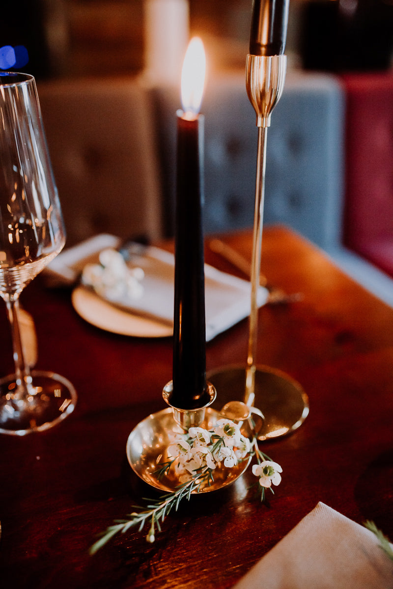 Kerzenhalter mit Griff, Farbe Gold