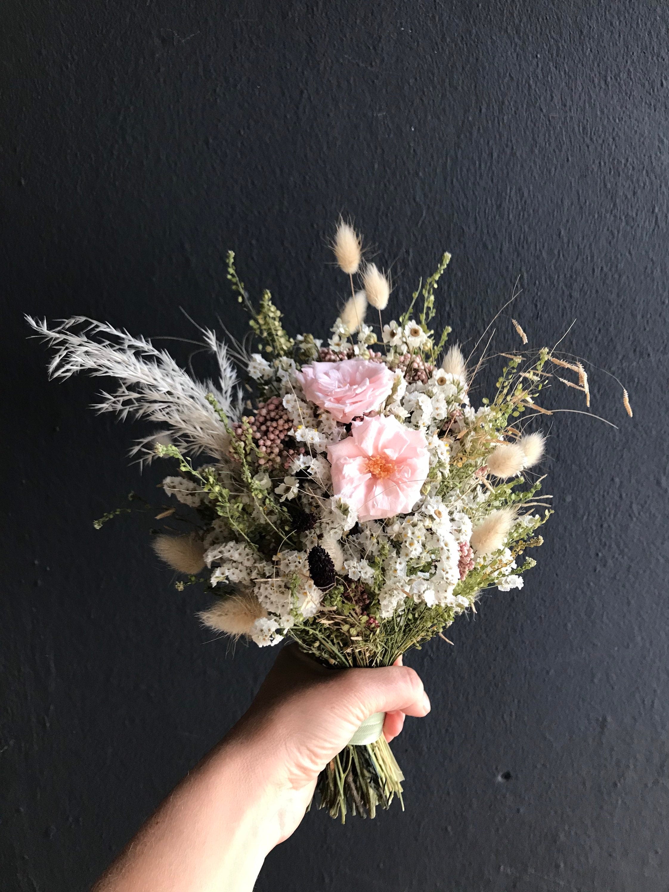 Serie TINY ROSE, Brautstrauss, Bridebouquet, Trockenblumen, Driedflowers