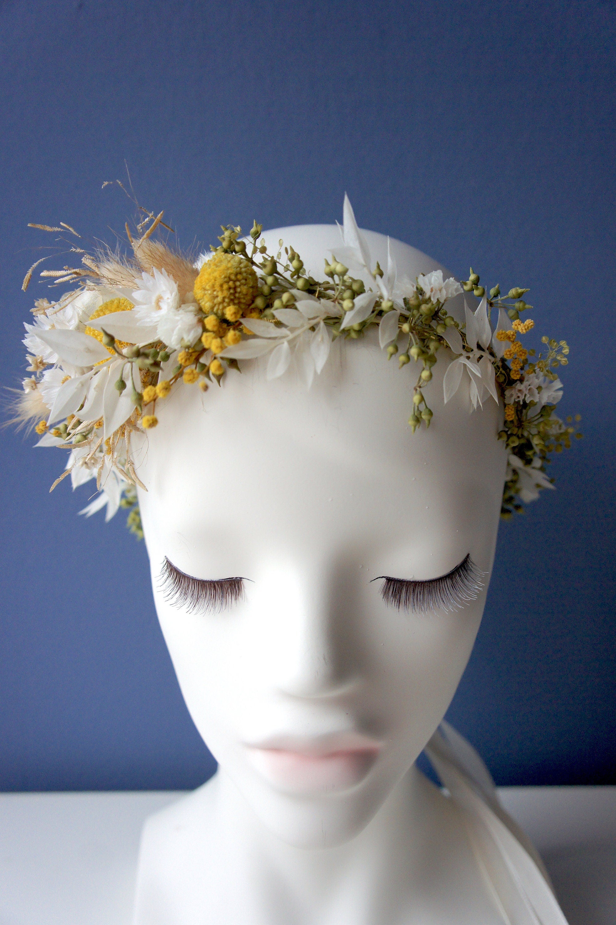 Serie HELLO SUNSHINE Trockenblumenhaarkranz, Dried flower crown