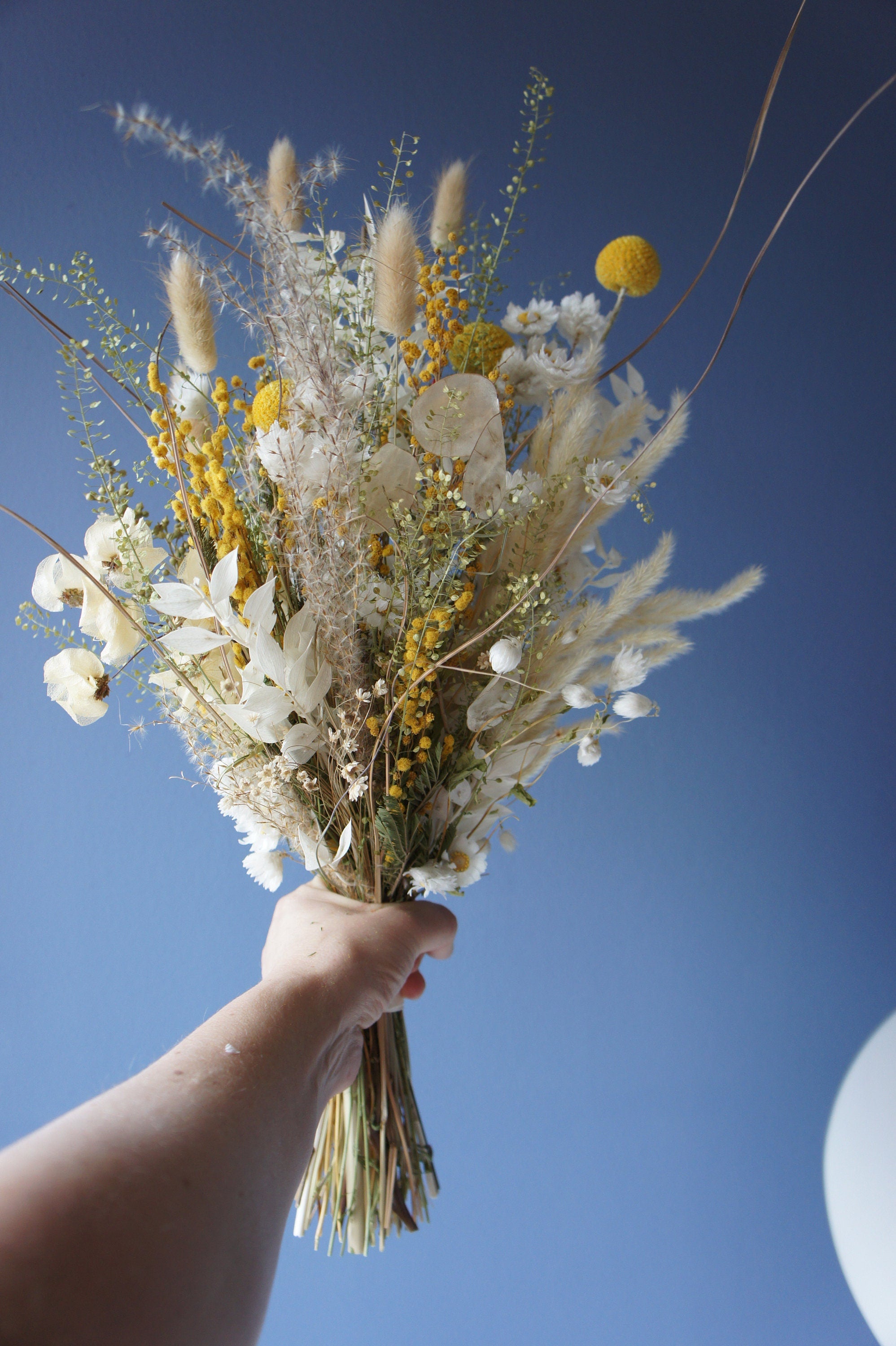 Serie HELLO SUNSHINE, Brautstrauß, Trockenblumen, Bride bouquet, dried flowers
