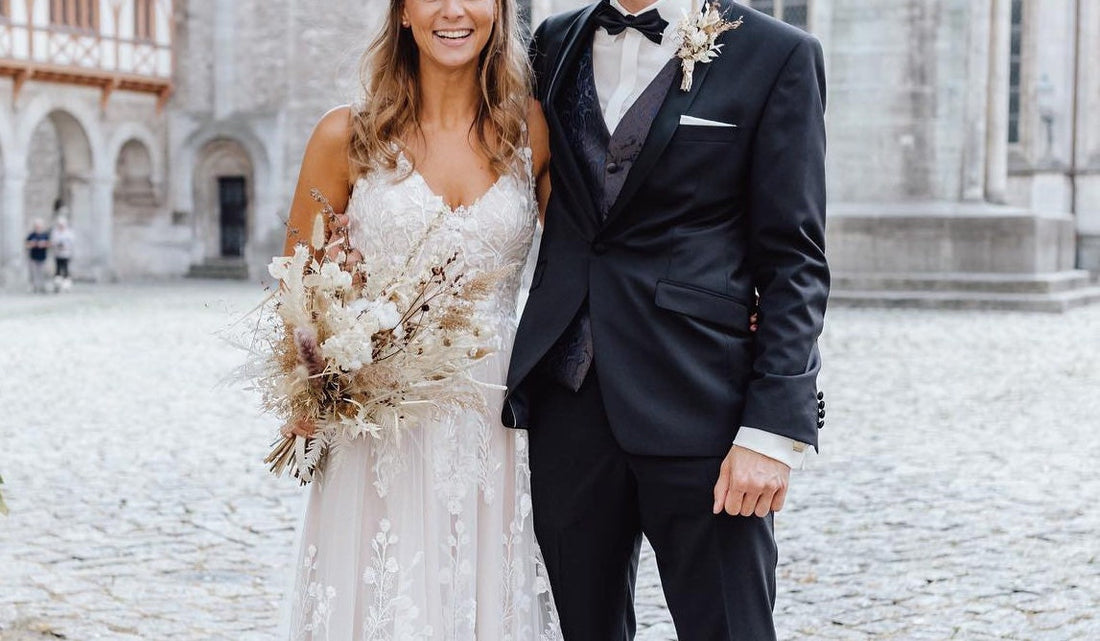 Serie BOHO SUMMER, Trockenblumen, Dried flowers, Brautstrauß, Reversschmuck & Haarkamm