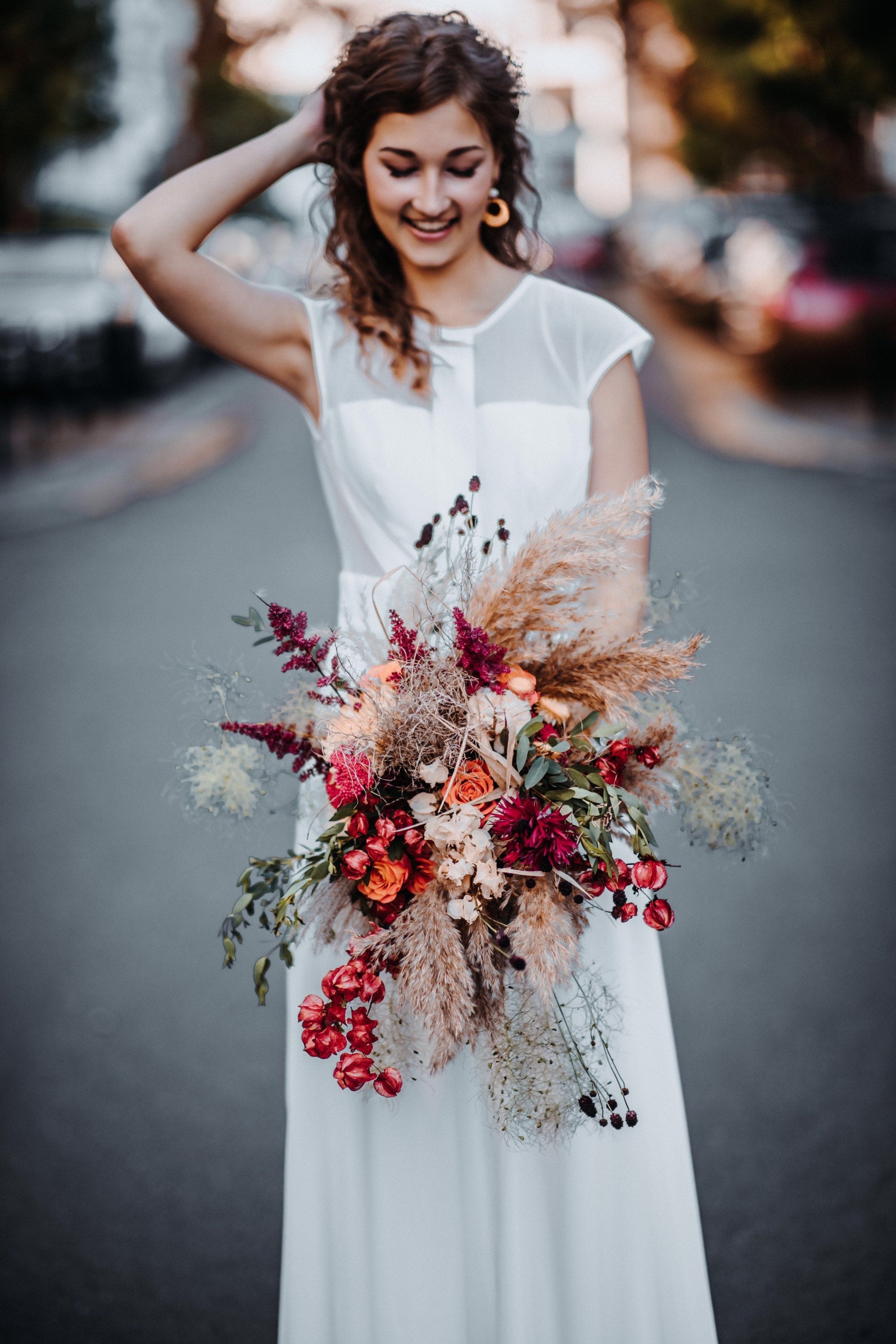 Serie LOVE in THE CITY, Brautstrauß, Reversschmuck, Vasenstrauß, Trockenblumen, stabilisierte Blumen/ Dried flowers, Preserving flowers