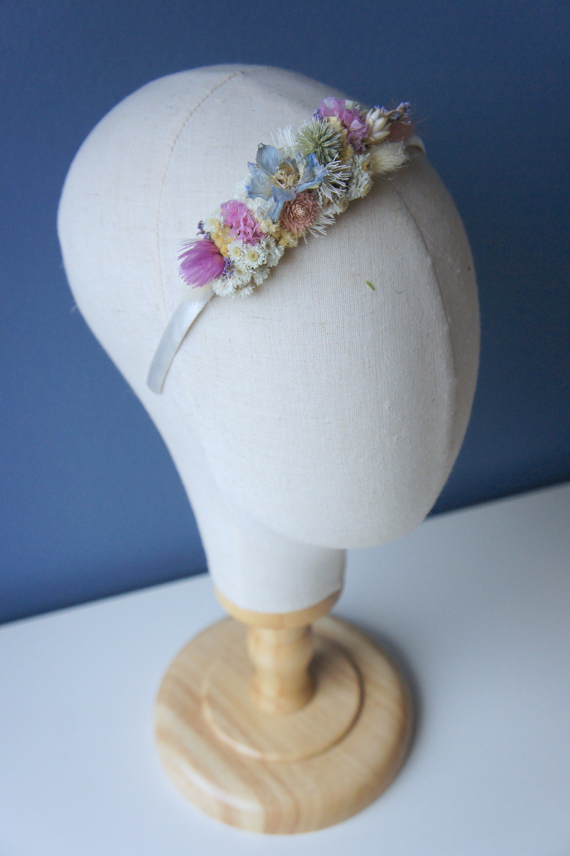Serie LOLLY POP, Haarkranz, Haarreif, Haarkamm, Reversschmuck, Trockenblumen, Dried flower products