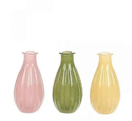 Glasvasen farbig, 3-er Set