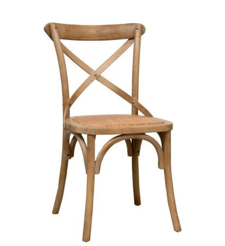 Crossback Stuhl, Massivholz, Farbe Braun