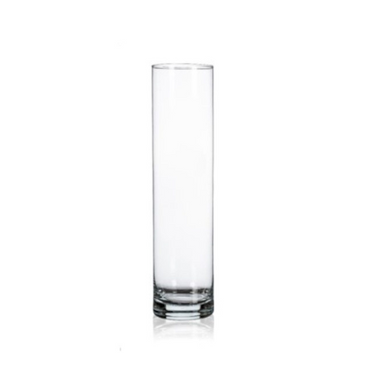 Glasvase zylindrisch / 5 cm Durchmesser, Höhe 20 cm