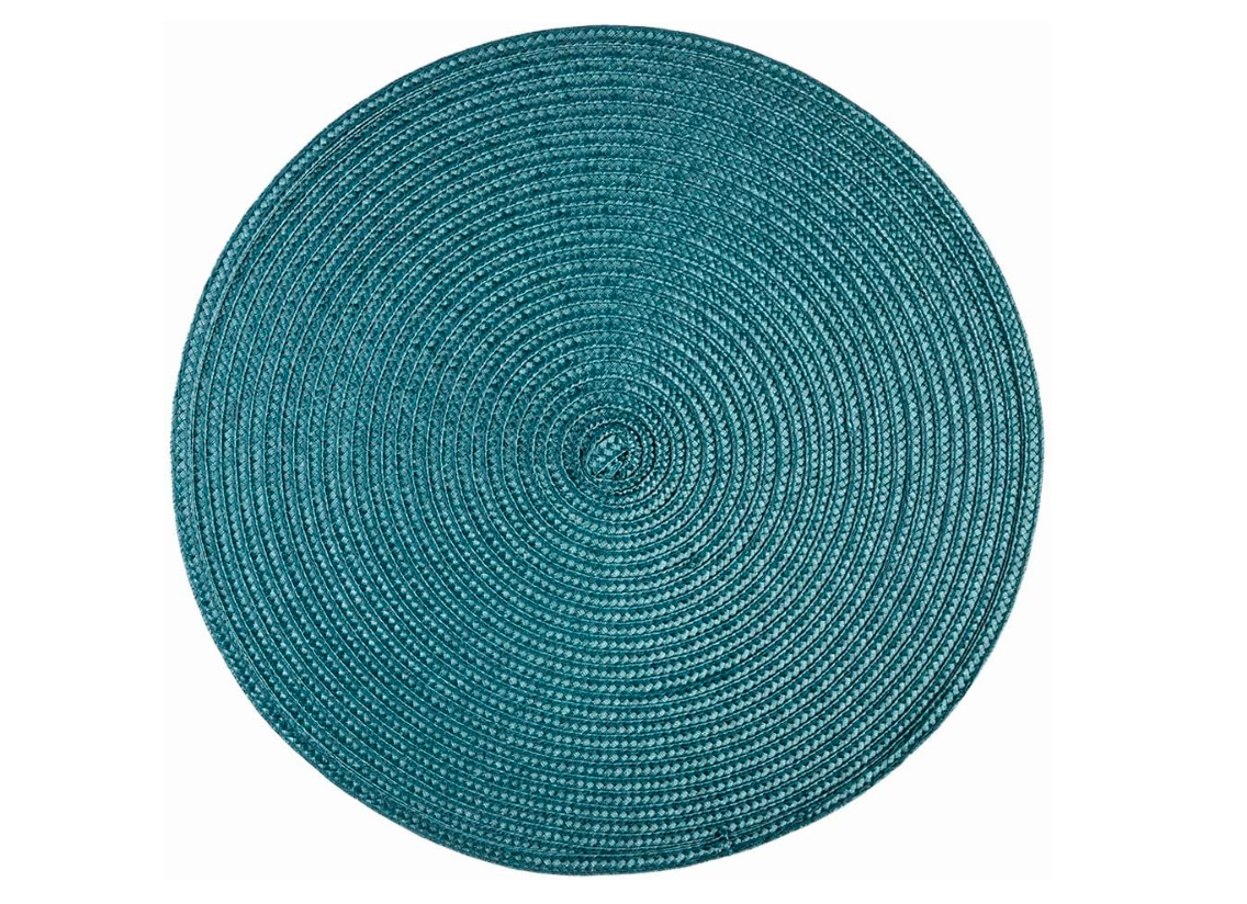 Tischset/Platzset, rund 40 cm, Farbe Petrol