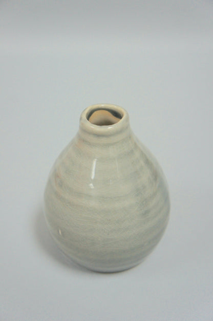 Vase aus Keramik, bauchige Form, geeignet für Einzelblüten