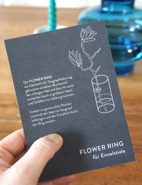Vase aus Glas, Bubbleglas, inkl. FLOWER RING (auch einzeln erhältlich)