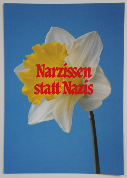NARZISSEN STATT NAZIS- KAMPAGNE, Unterstützer*innen-Beitrag sowie Poster