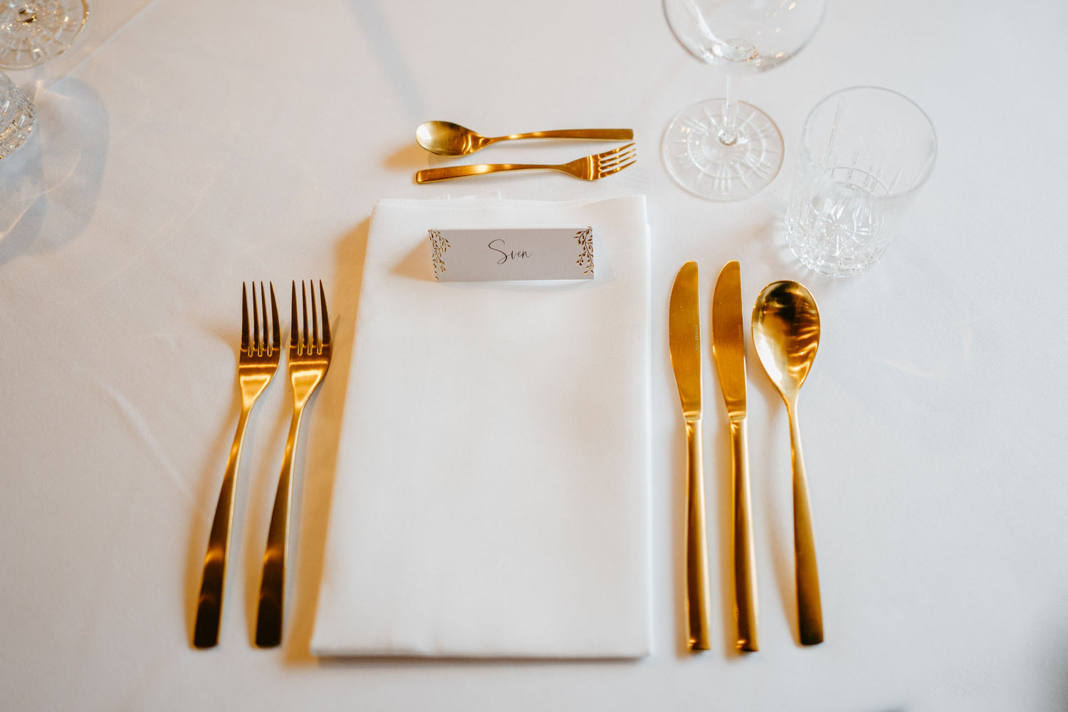 Besteck, Farbe Gold-matt, Serie Barcelona, Set oder Einzelteile