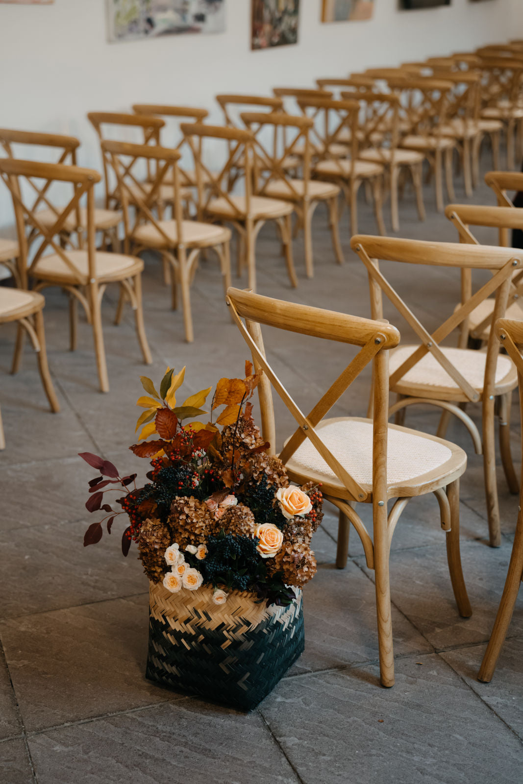 Crossback Stuhl, Massivholz, Farbe Braun