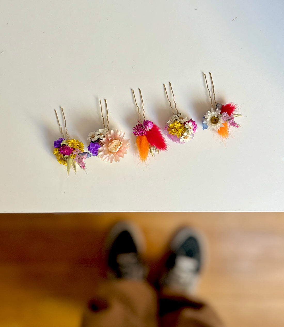 Floraler Haarschmuck, Haarnadeln 5 Stck., BUNTE TAGE