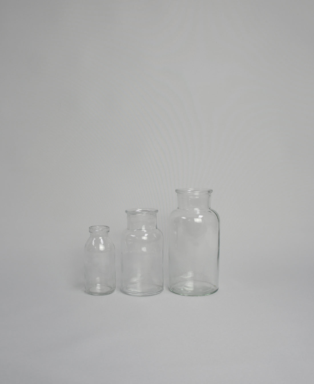 Apothekerflasche, Klarglas, in 3 Größen erhältlich