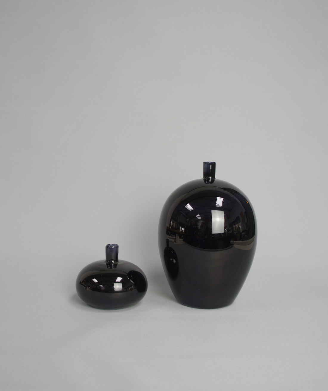 Glasvase, Farbe Schwarz, in 2 Ausführungen